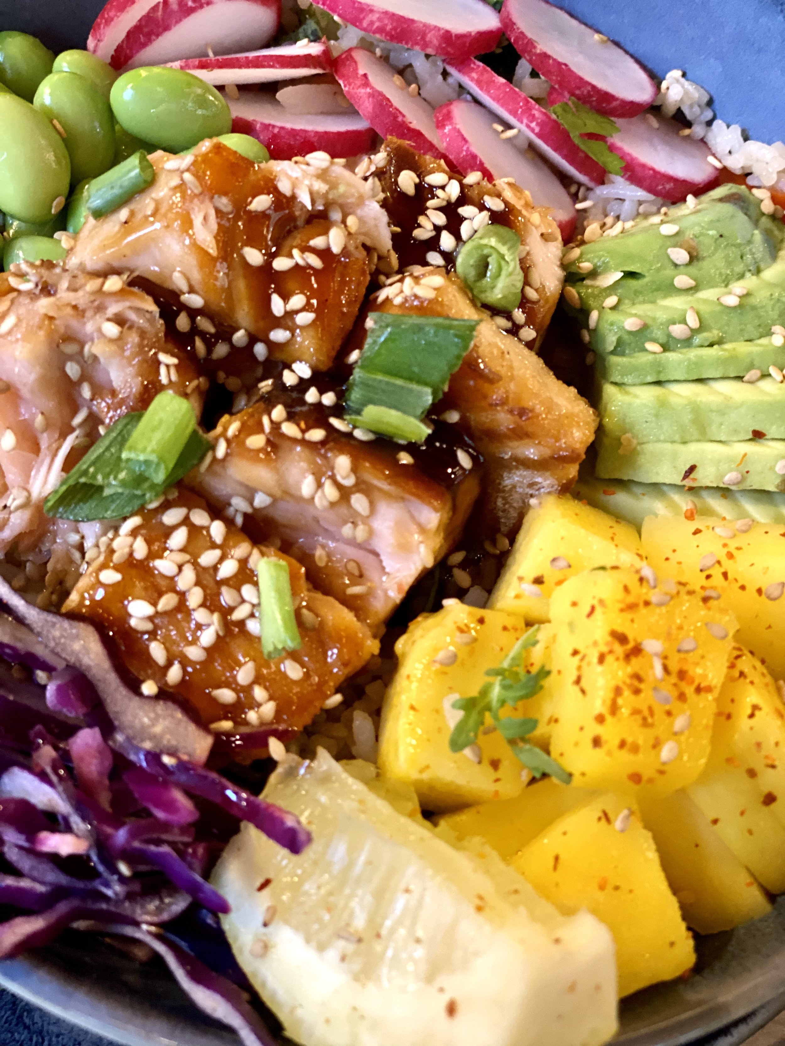 Poke salmon