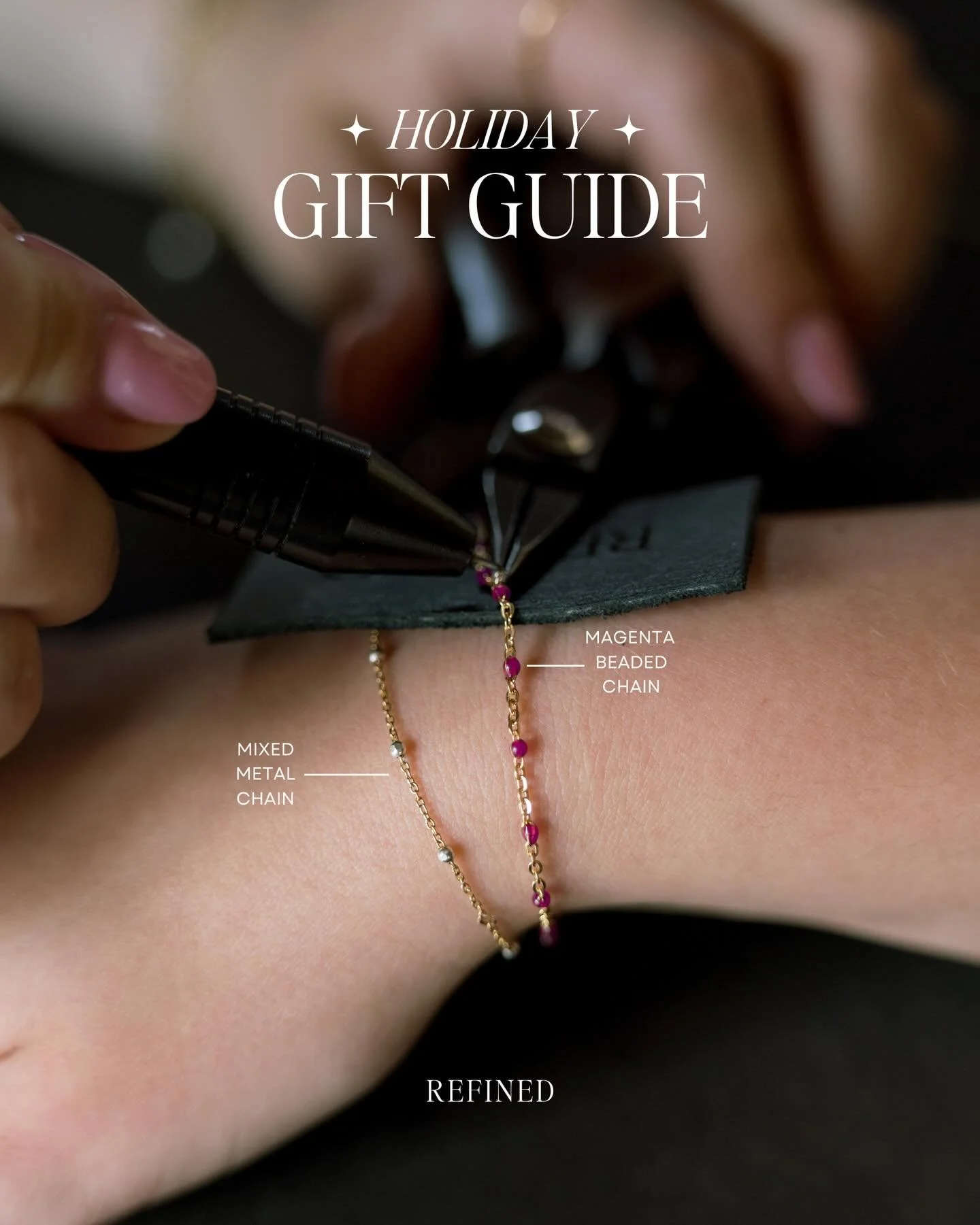 Our holiday gift guide is here!! Featuring some of our favorite custom engravings, permanent jewelry, and everyday favorites🌟🎄🎁