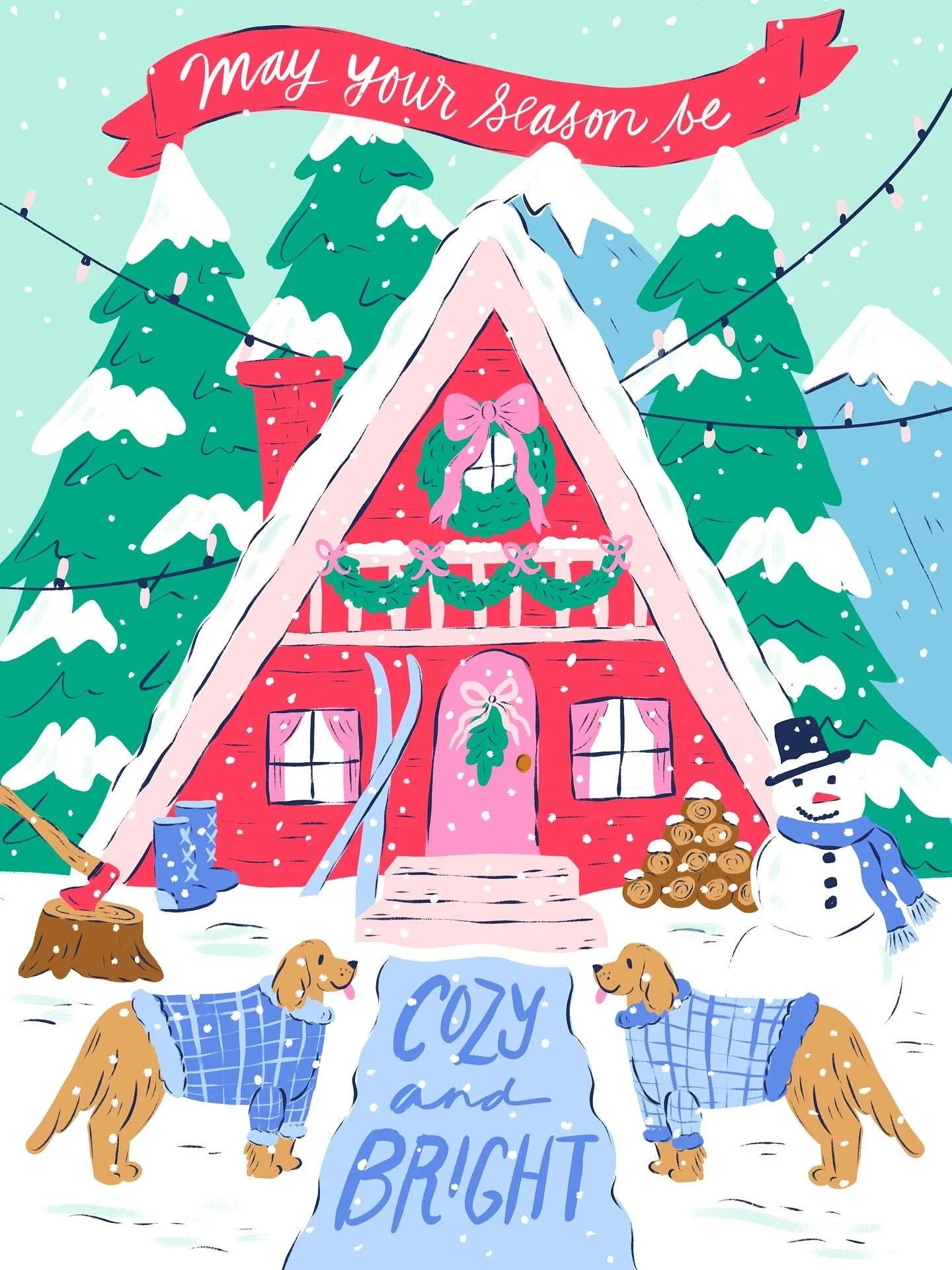 Hopping into #frostyandfestive2025 with some pine + plaid! It&rsquo;s my favorite annual challenge that I actually started participating in right when I first started my art licensing journey in 2023!! 

Hosted by so many artists I look up to and lov