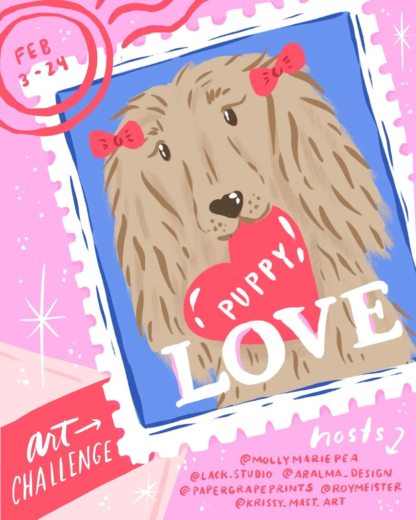 I am so excited to share my new Valentine&rsquo;s Day art challenge that I am hosting with friends! 

Celebrating Valentine&rsquo;s Day can take so many forms, and we want to highlight the kind that comes with wet noses and furry cuddles. 

Join us b