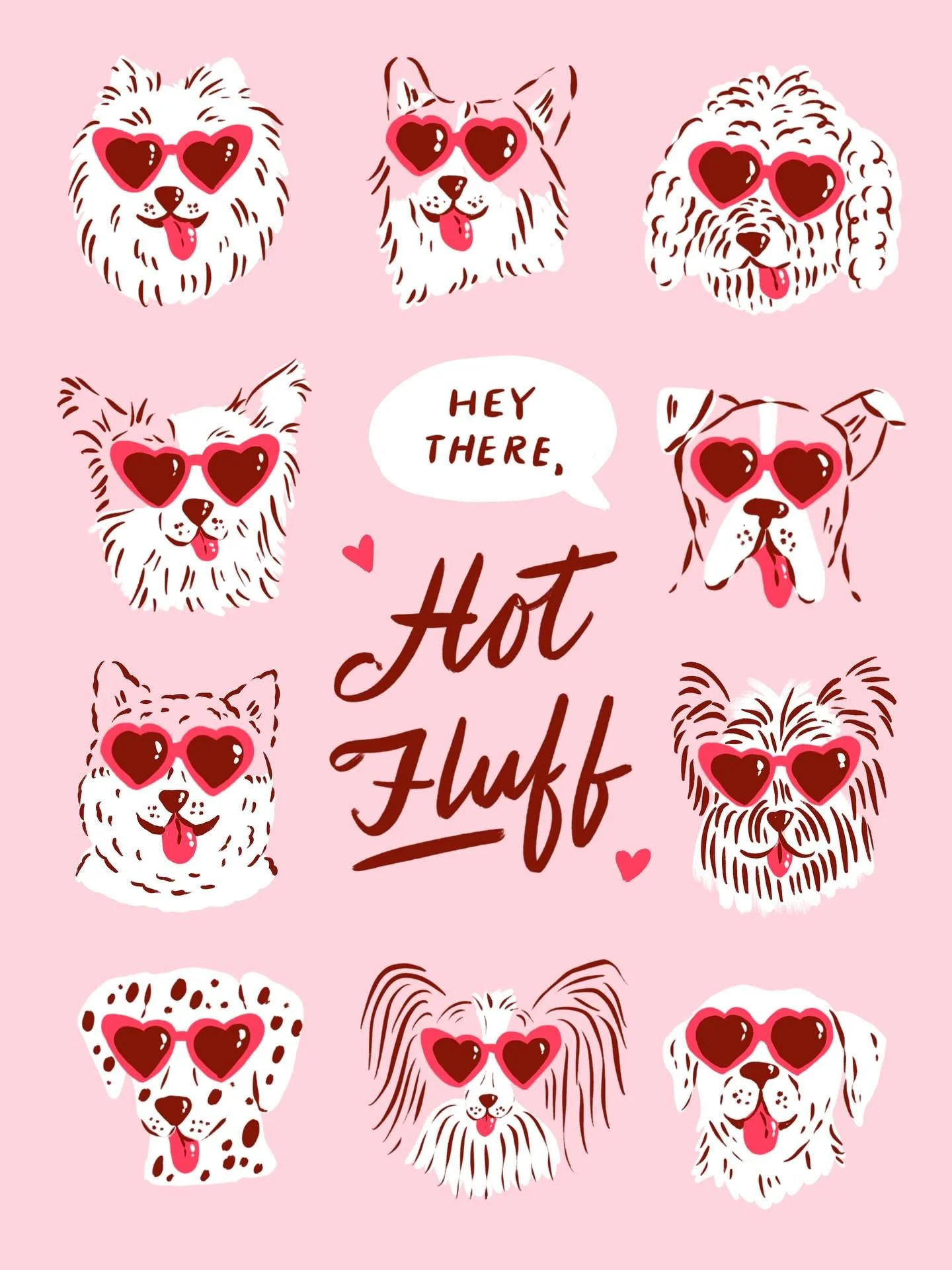 Officially my favorite card at Trader Joe&rsquo;s so far! 

Valentine&rsquo;s Day art - greeting card - love - puppy love - dog art - pun - illustration - art licensing