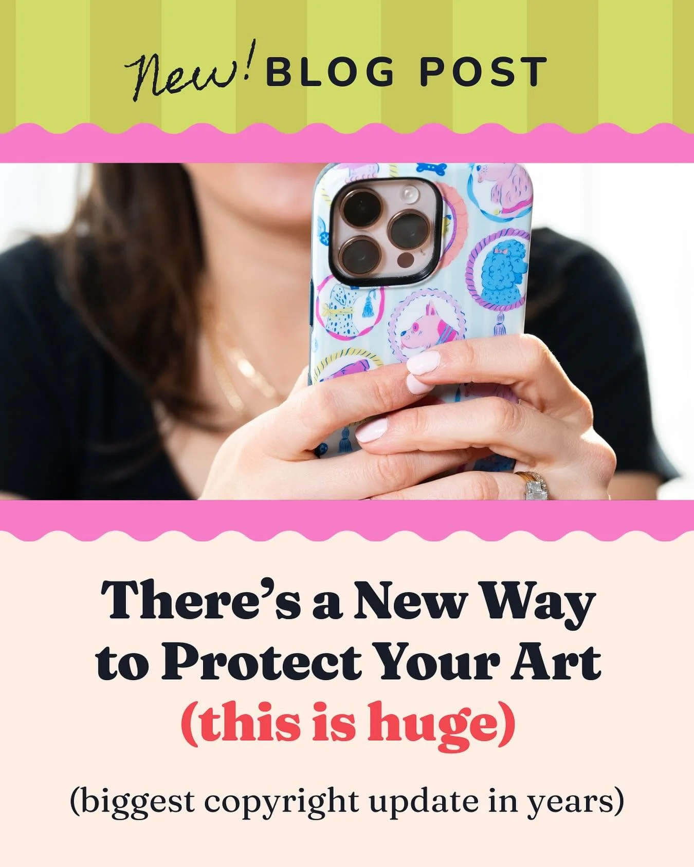 Guys&hellip; this is huge!!! If you license your artwork - whether it&rsquo;s illustrations, surface patterns, logos, or other 2D art - protecting your designs as intellectual property matters. 

If you have been in my courses or workshops you probab