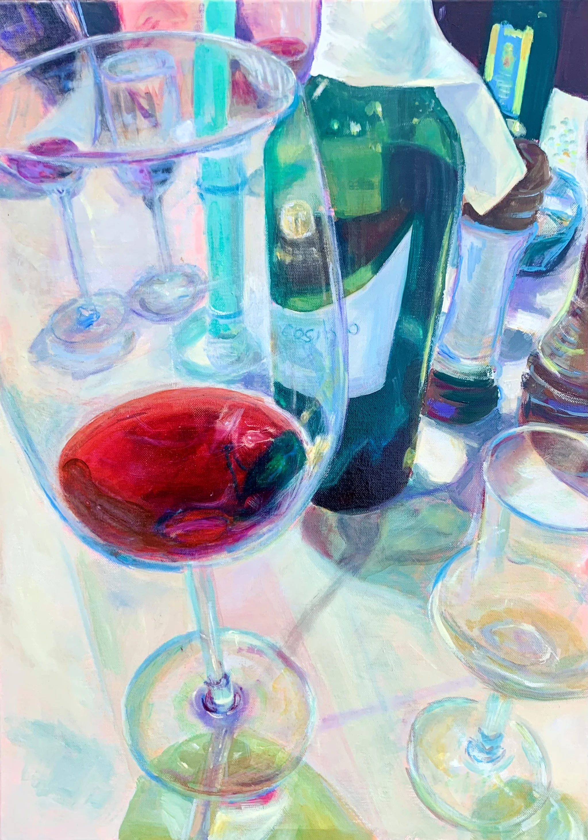 "Finishing Dinner",
2022.
Oil on canvas,
70 x 50 cm