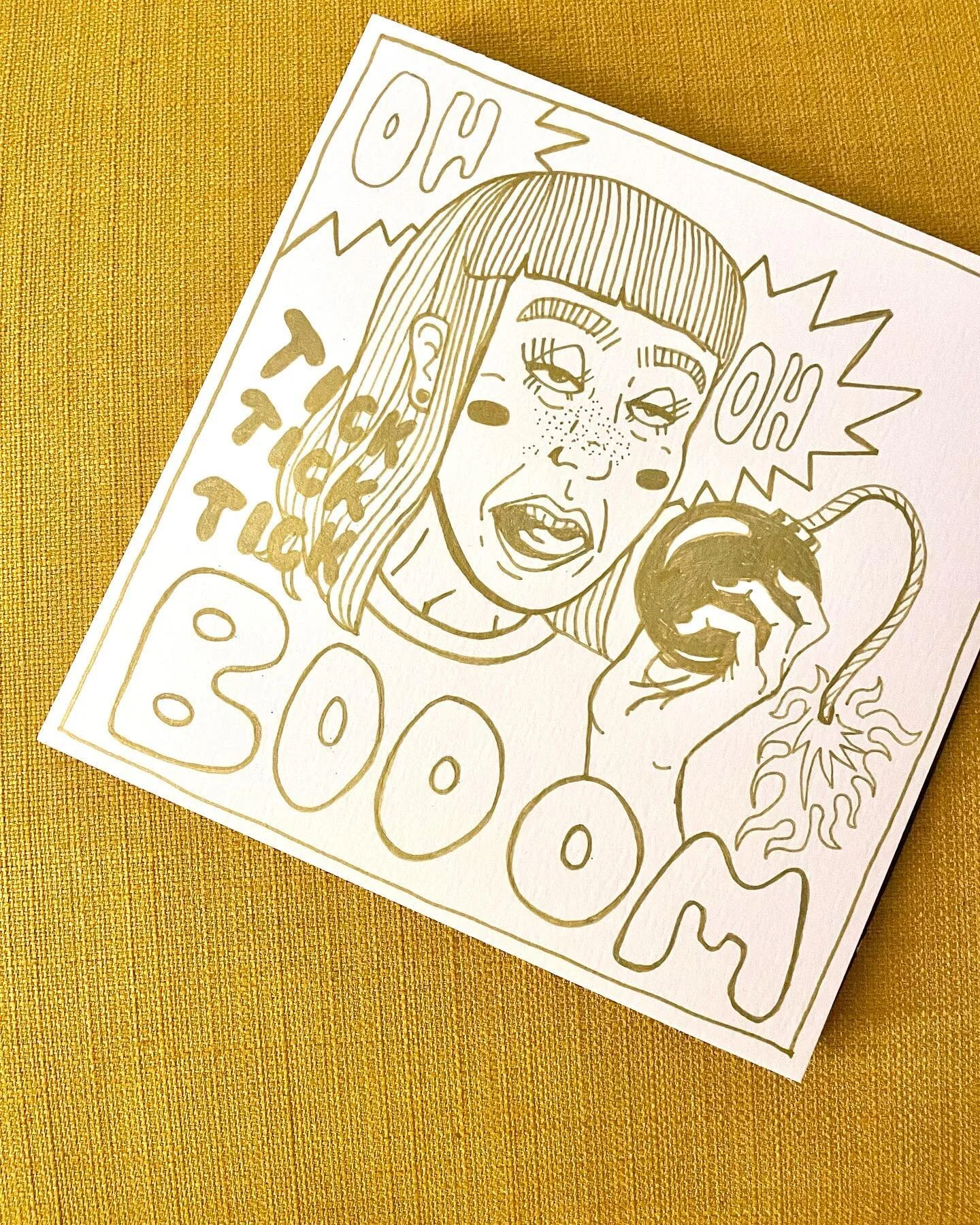 day 23: boom
#tinadiytober
&ndash;

&bdquo;Oh Oh.&quot;

&ndash;
Vor einiger Zeit habe ich Comics f&uuml;r mich neu entdeckt. Auch nachdem ich erfahren habe, dass Buffy nach der TV Serie als Comics weitergeschrieben wurde, bin ich ein wenig in die Co