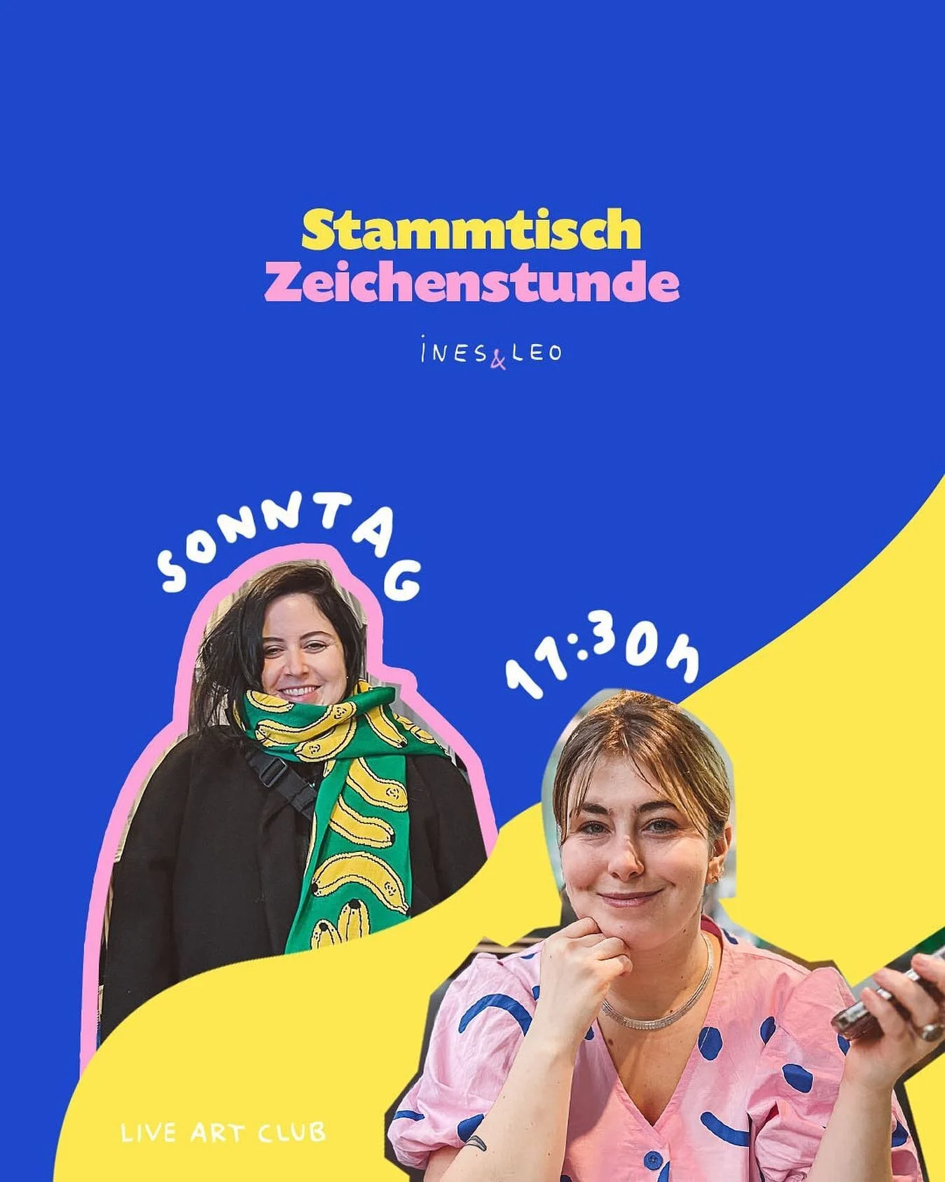 Alles neu macht der Mai ✨💌🚀✏️ mit unserem neuen Design starten wir mit euch diesen Sonntag mal wieder in eine fantastische Stammtisch Zeichenstunde mit @frau.ines und @leoniehnz! Schaltet ein, zeichnet mit und seid gespannt welches Motiv euch erwar