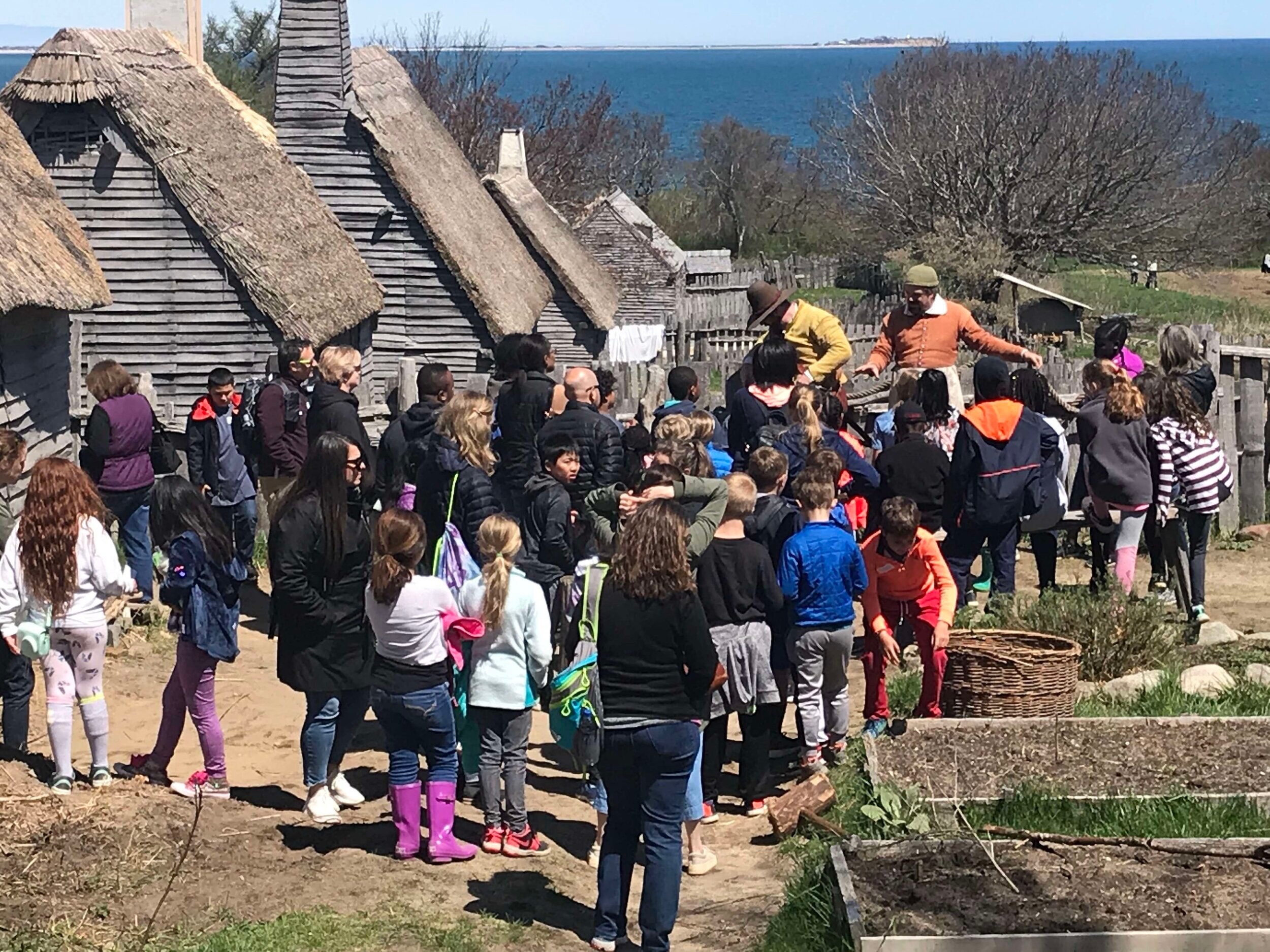 Third graders at Plimoth Plantation