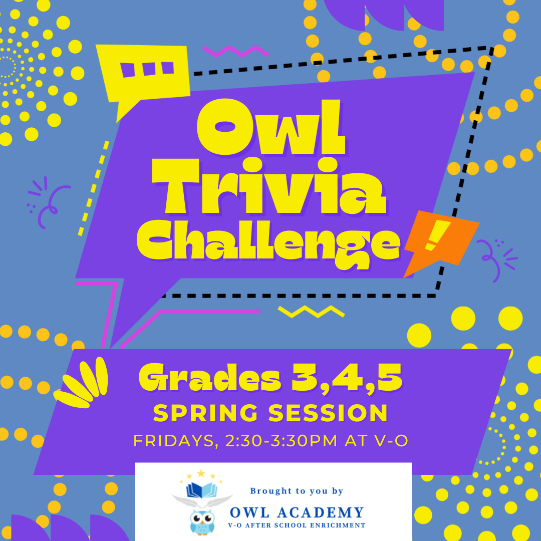Owl Trivia Challenge! - SPRING SESSION - Grades 3, 4, 5