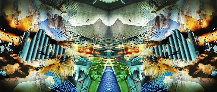 Hybrid composite created using analog film masks with multiple exposures on a single digital frame.