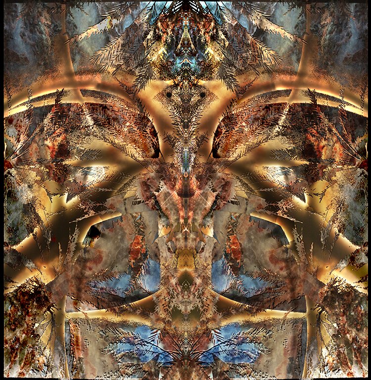 Hybrid images built through analog composite masks blending digital capture layers of blended RAW files.