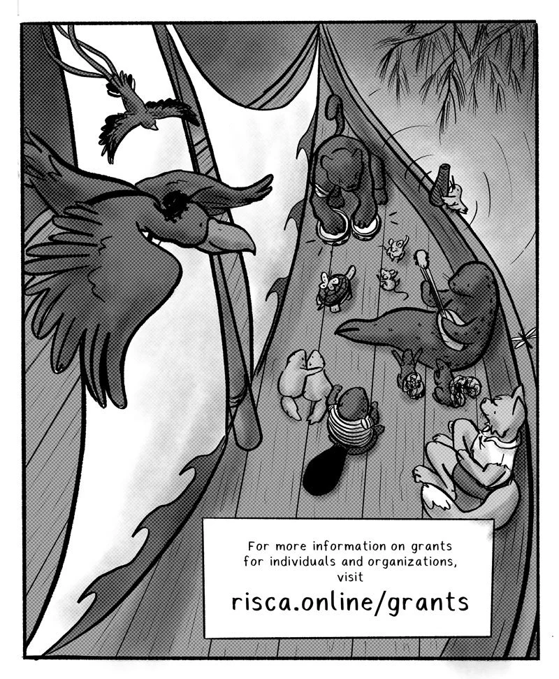 Excerpt from $ for Artists, a 16 page comic created to demystify RI State Council for the Arts' grant application process
