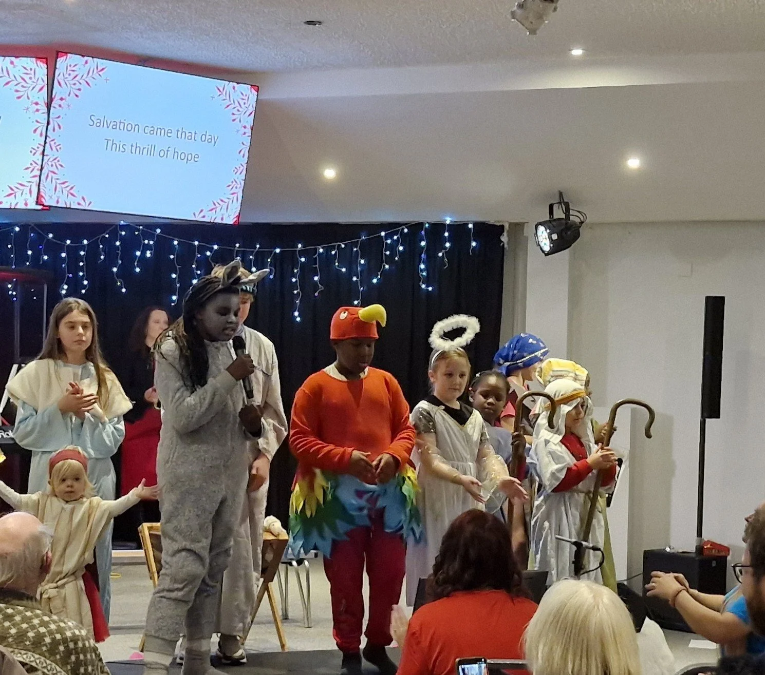 Children dressed up for a nactivity play