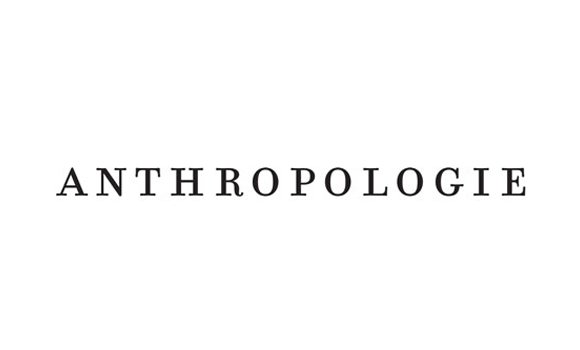 The word 'ANTHROPOLOGIE' written in black uppercase letters on a white background.
