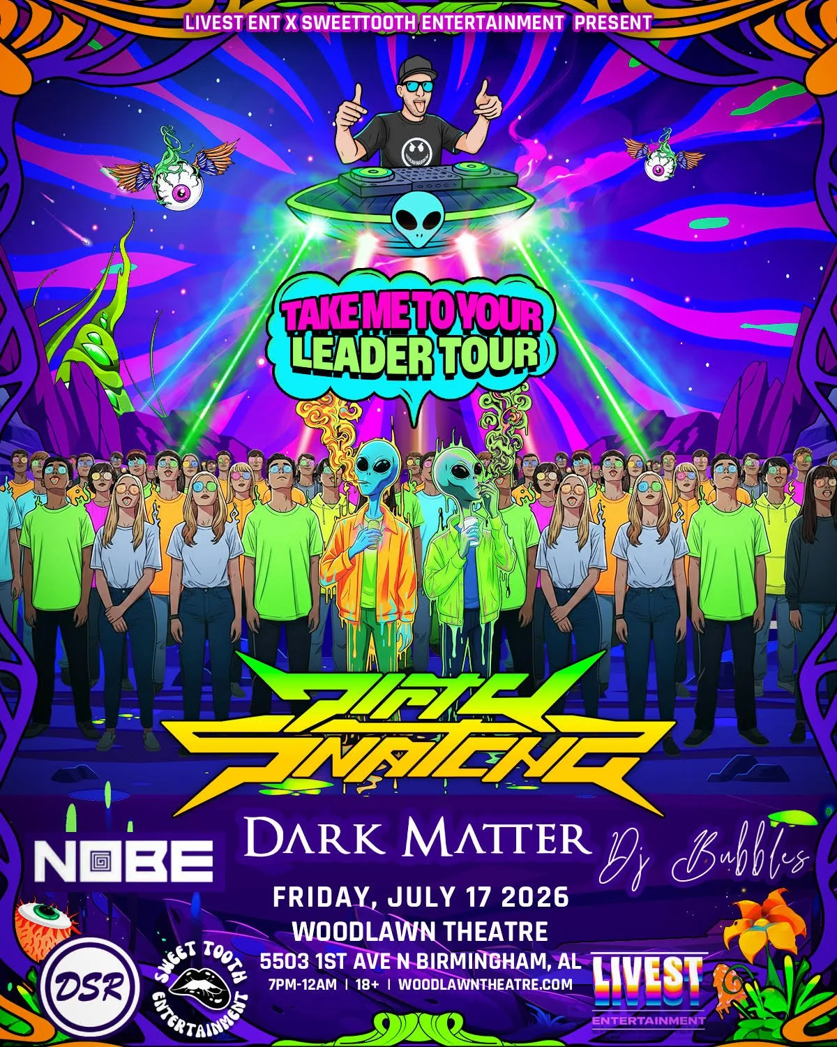 Dirtysnatcha: Take Me To Your Leader Tour at Woodlawn Theatre