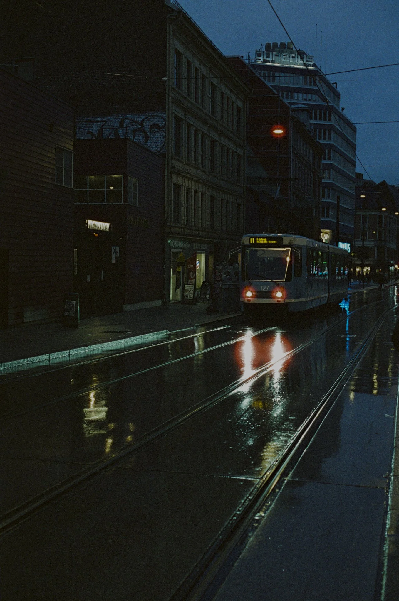 Oslo Tram at Night 5