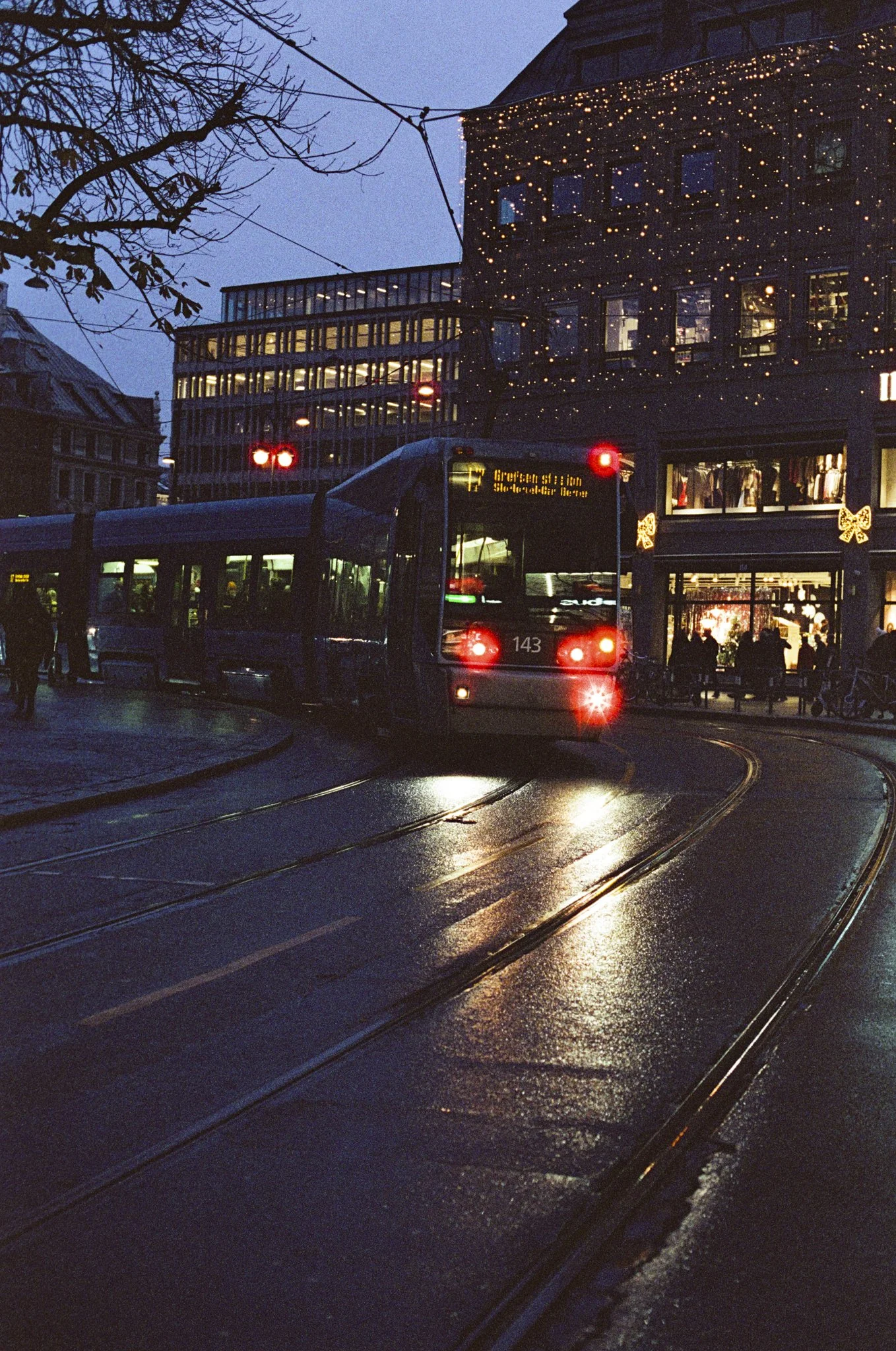 Oslo Tram at Night 1