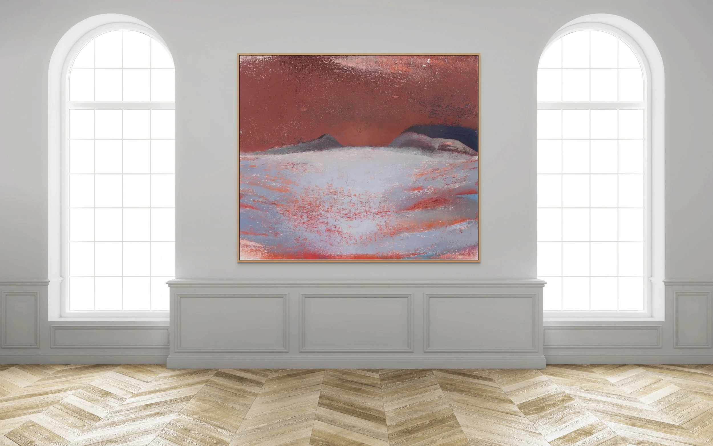 Large landscape painting red for interiors offices homes.jpg