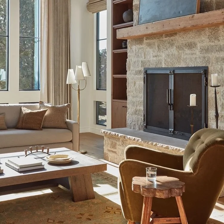 Our Elm Wood Stool featured in a private home in Oregon