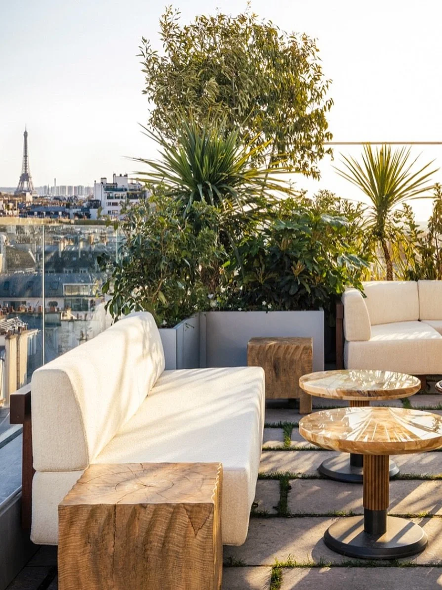 Our mango wood side table featured in Paris