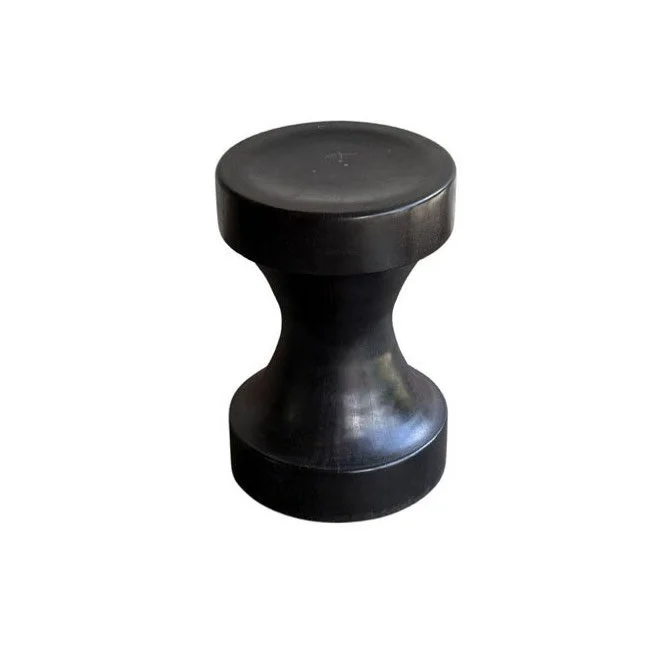 Iron wood side table deep black