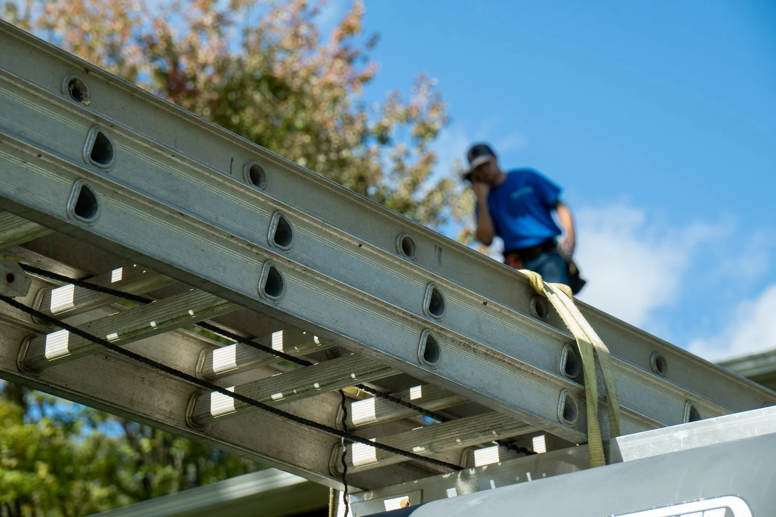 Roofer At Work