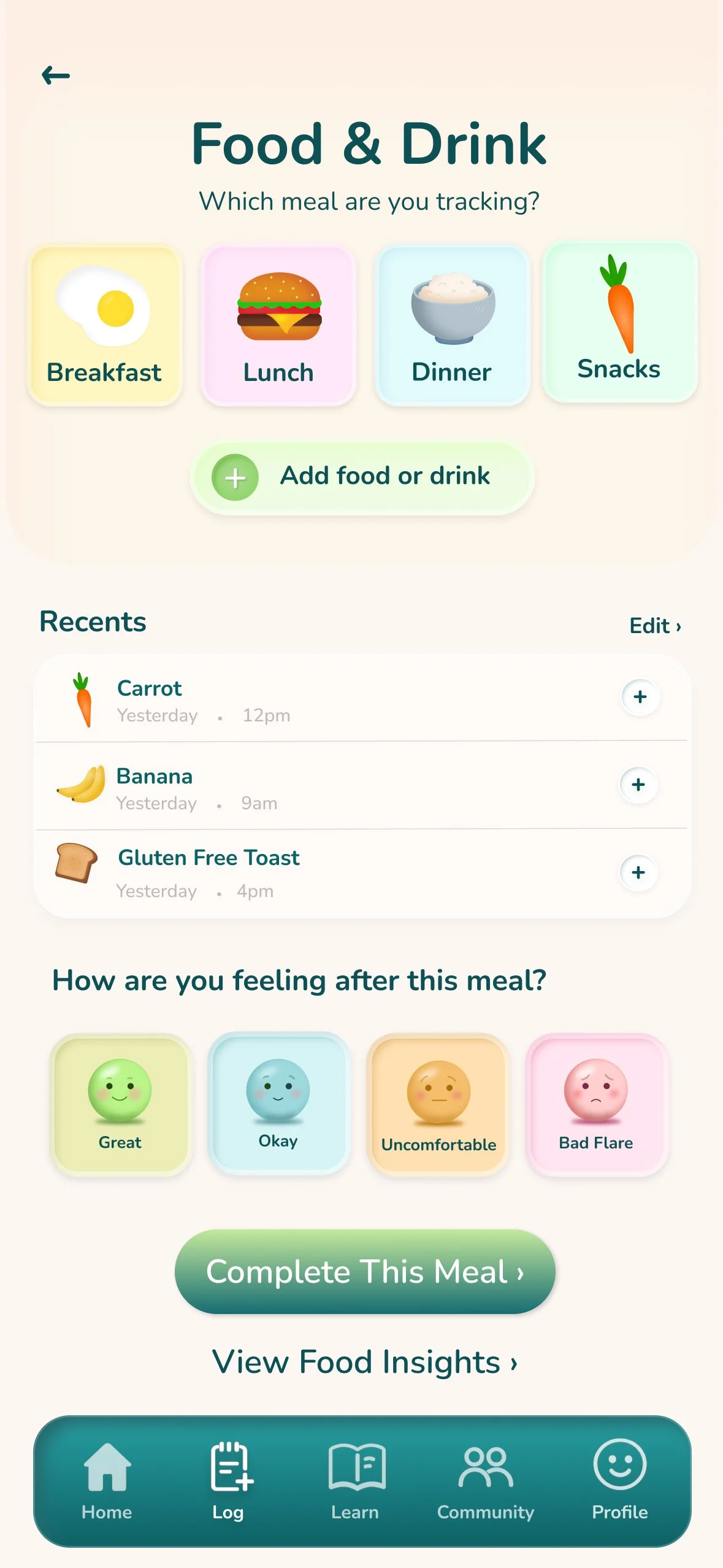 Food & Drink Log