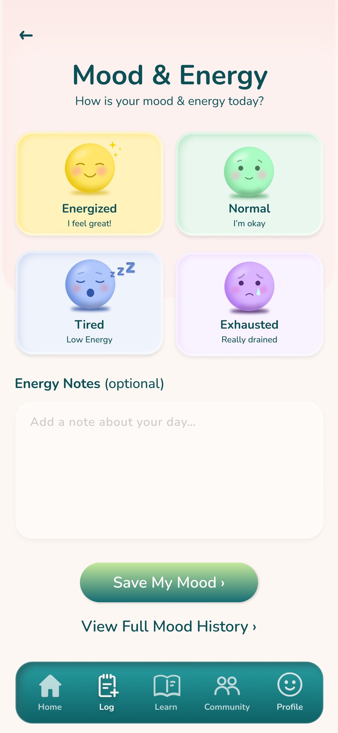 Mood & Energy Log