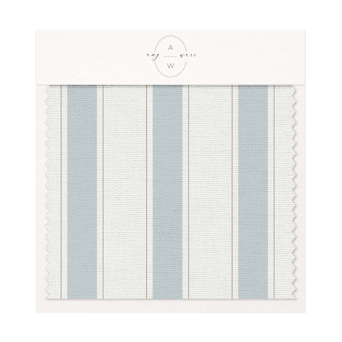 STRIPES OUTLINED in Lake FABRIC SWATCH
