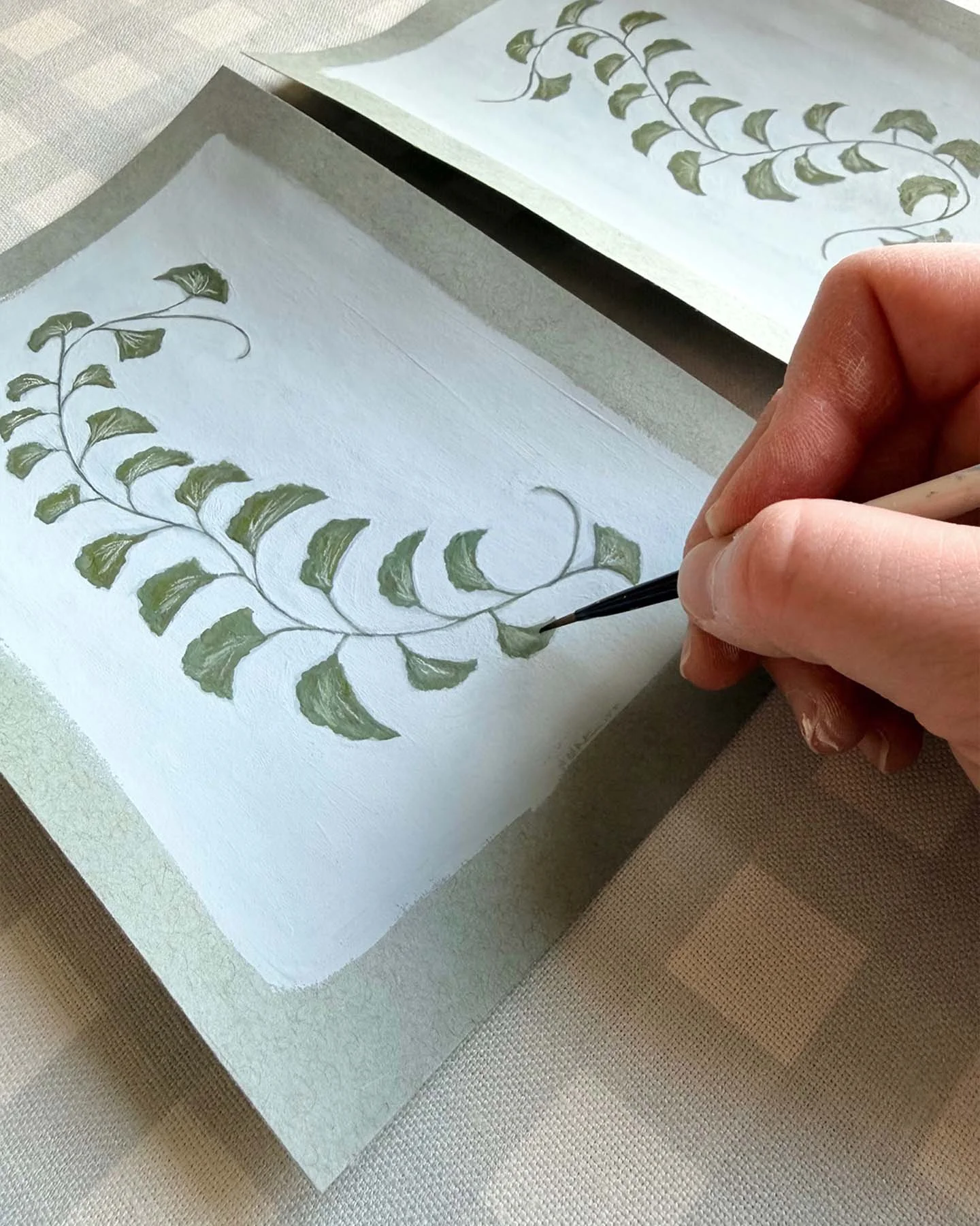 amy warr painting original ferns for patterns and textiles