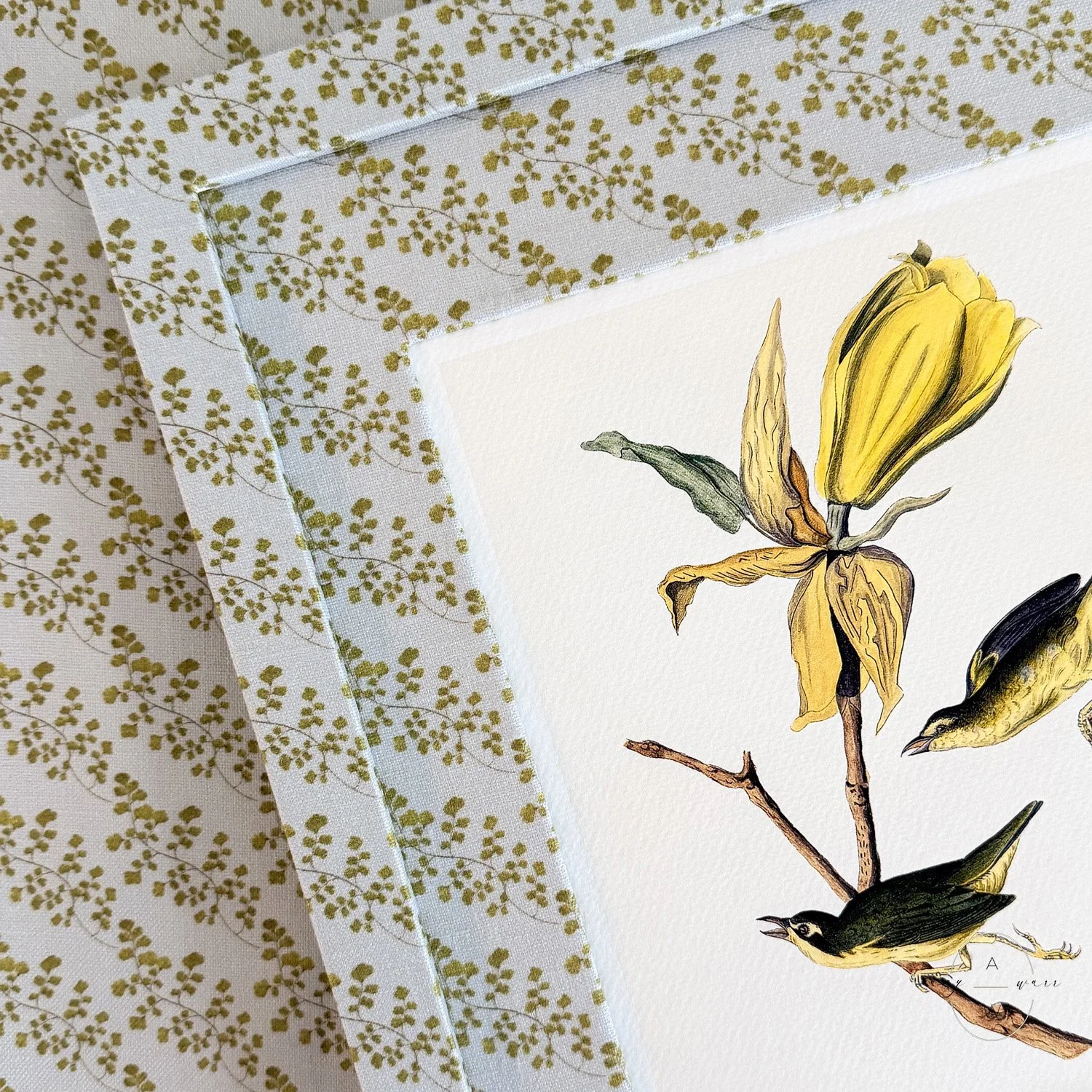 amy-warr-fabric-frames-audubon-print-kentucky-warblers-yellow.jpg