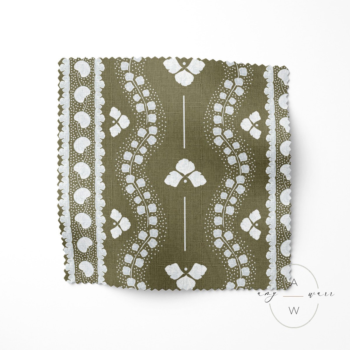 FIFI — Fern Botanical Wavy Trellis Pattern