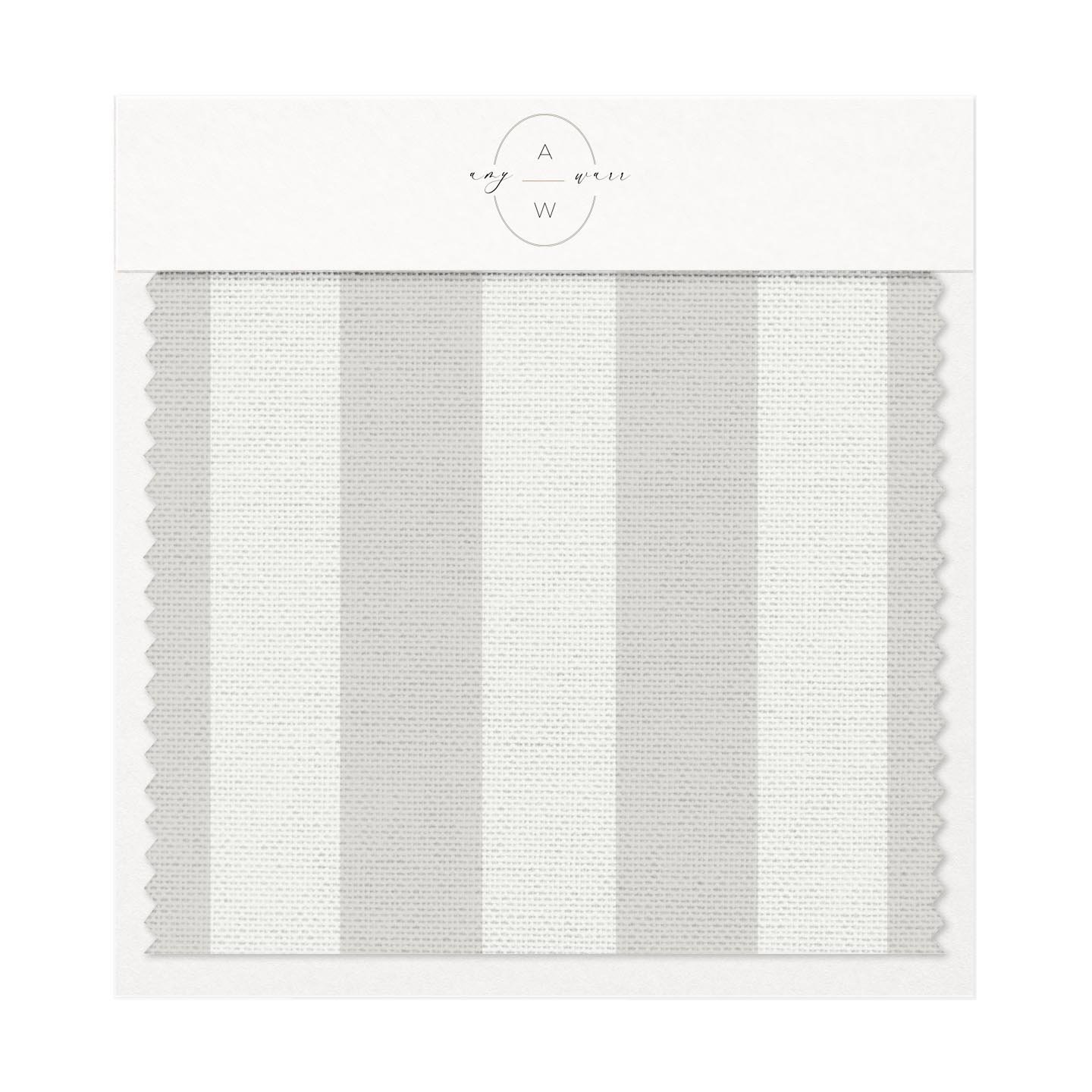 Light beige and white striped fabric for interior designers
