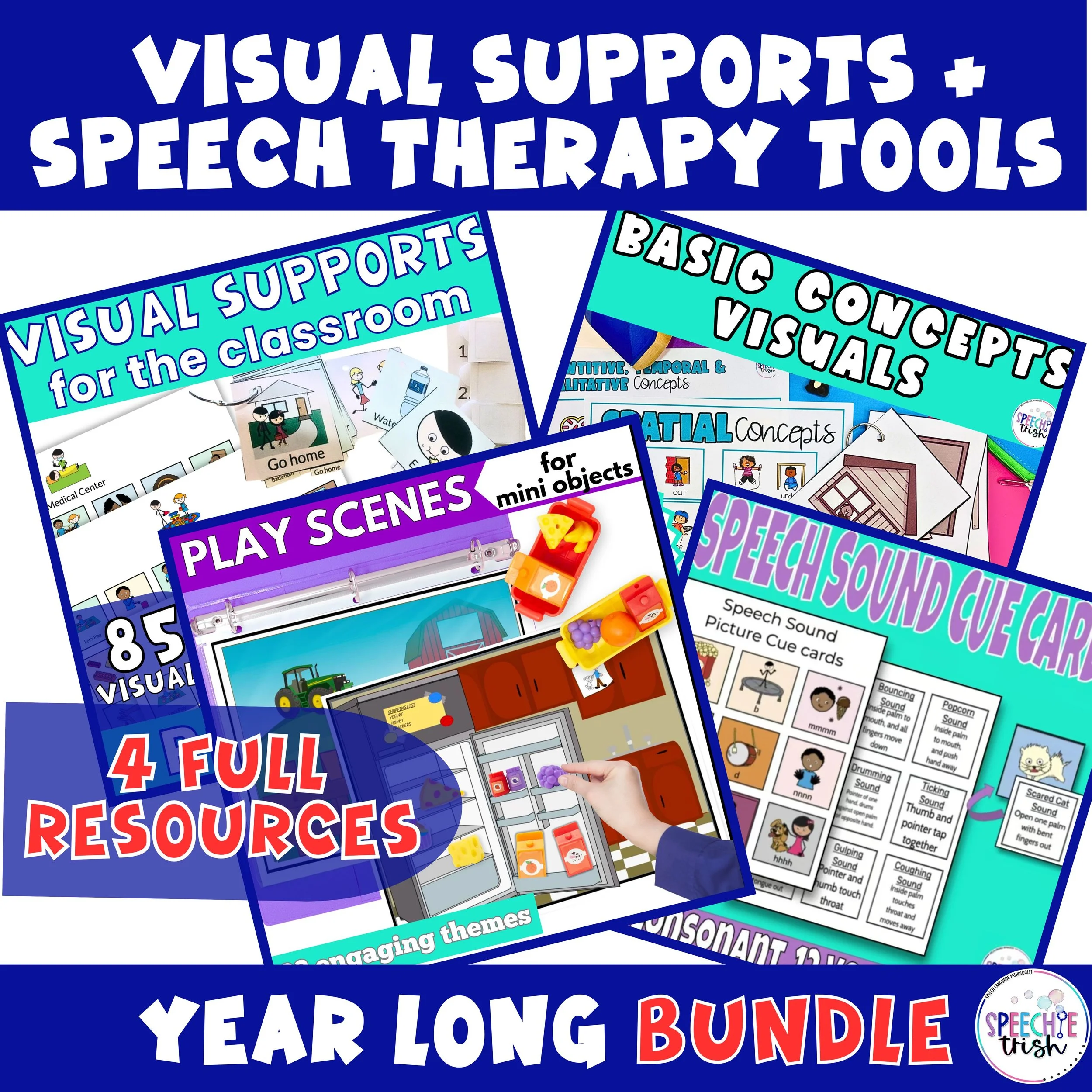 visual supports and speech therapy tools bundle