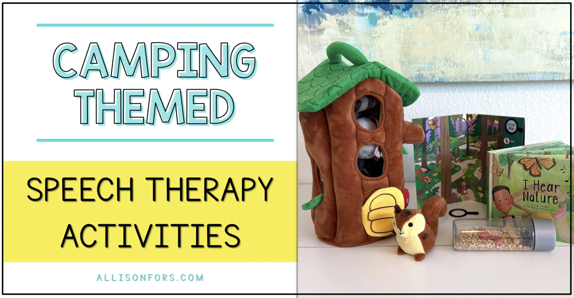 camping themed speech therapy activities
