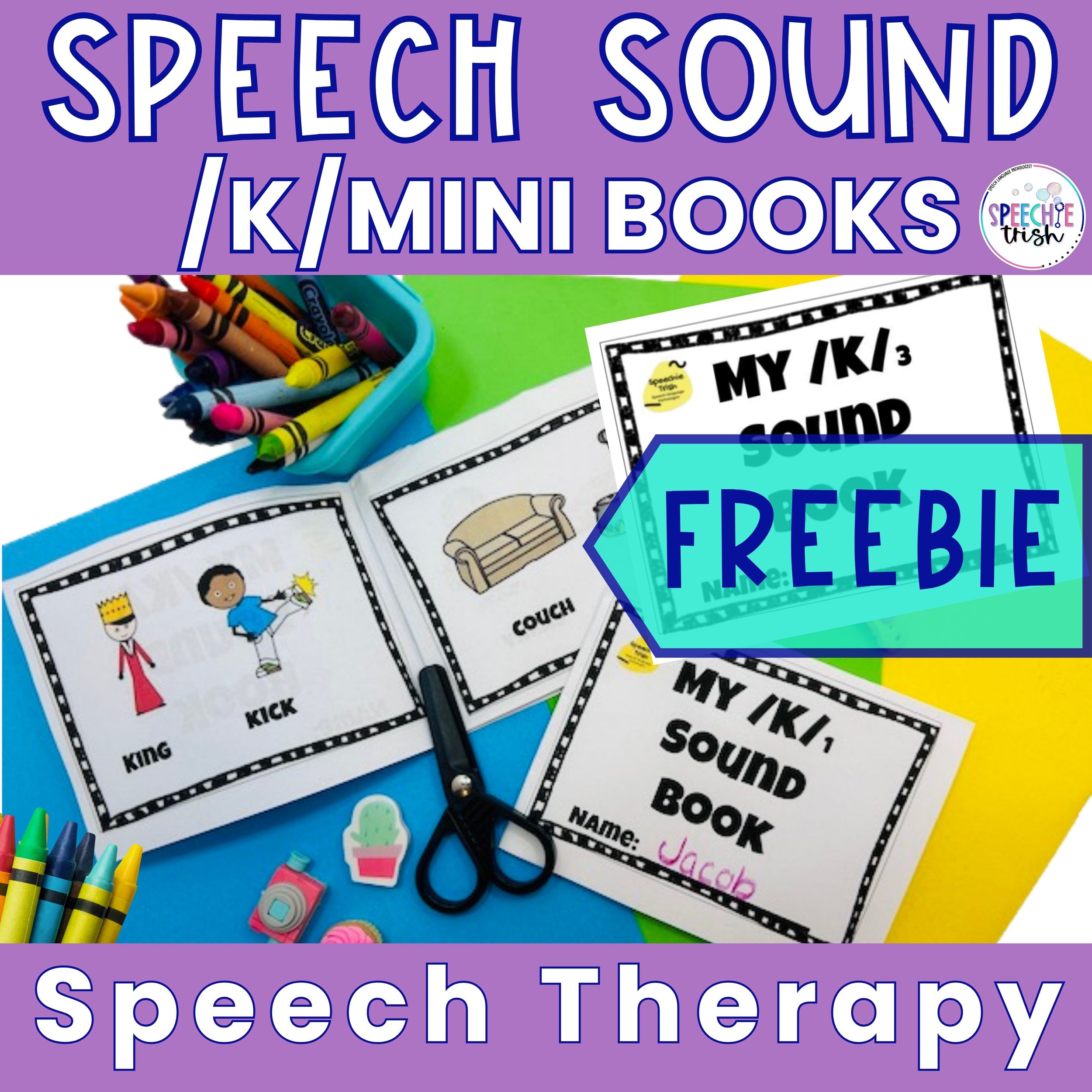 speech therapy mini books for the K sound
