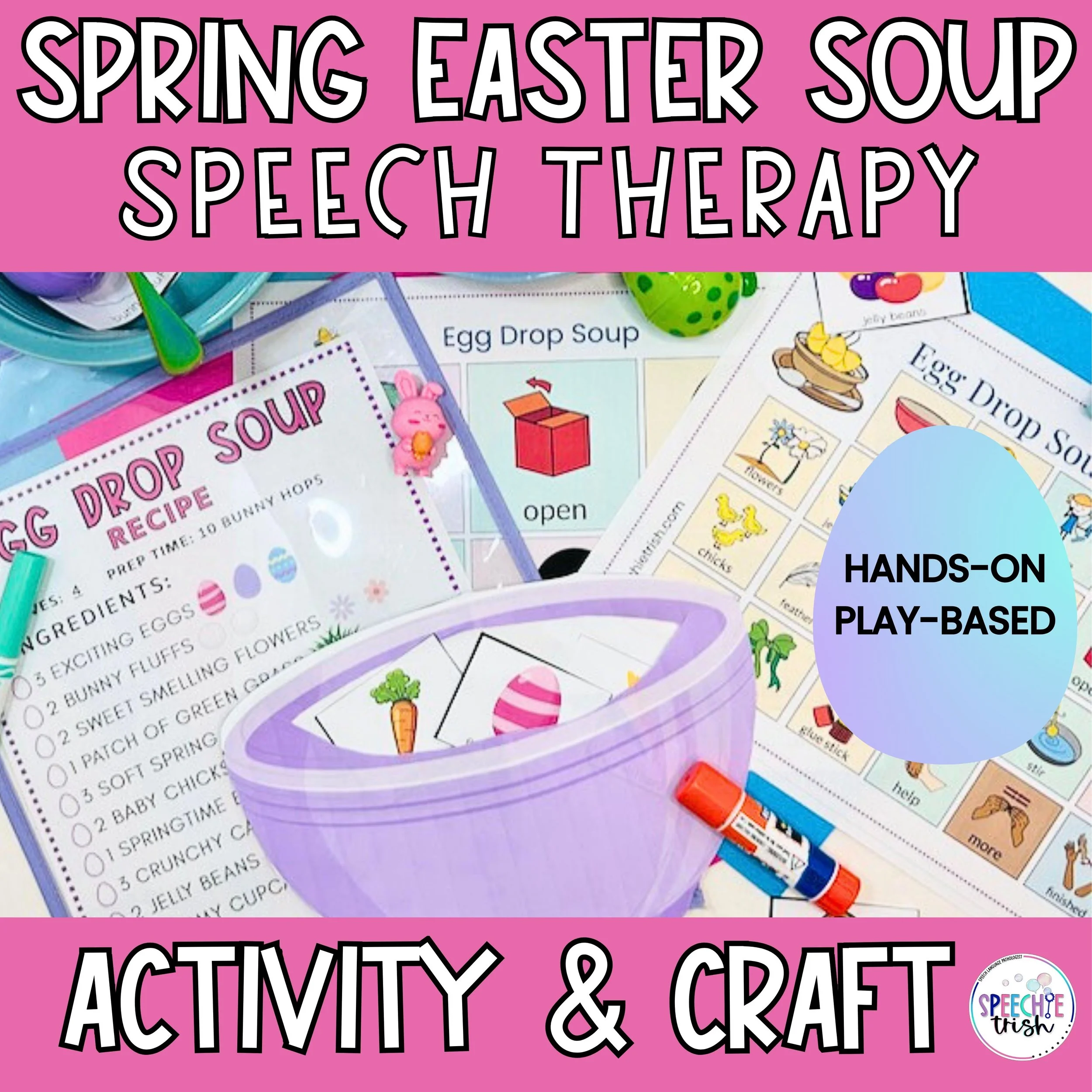 Spring easter speech therapy activity and craft