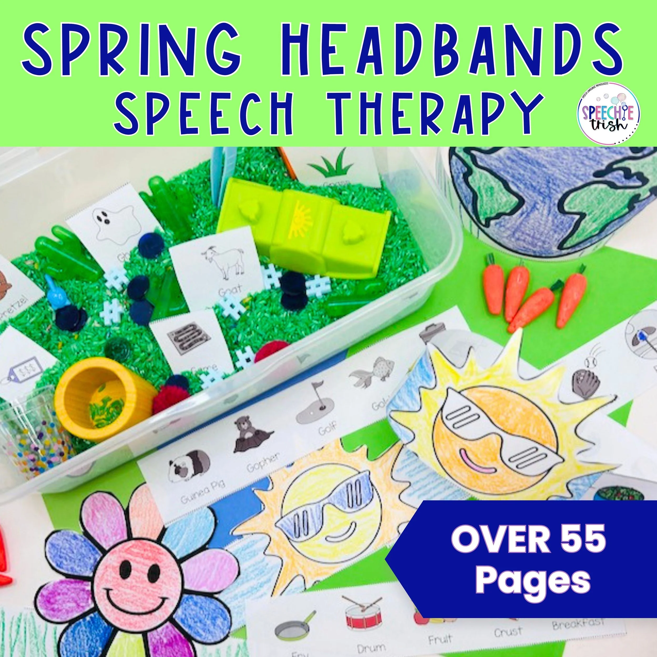 spring earth day speech therapy articulation headbands