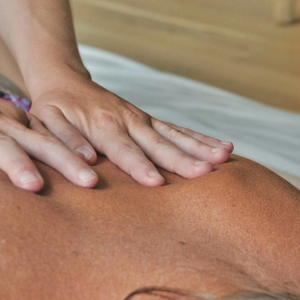 Myofascial release therapy technique performed by certified male therapist in West Hollywood