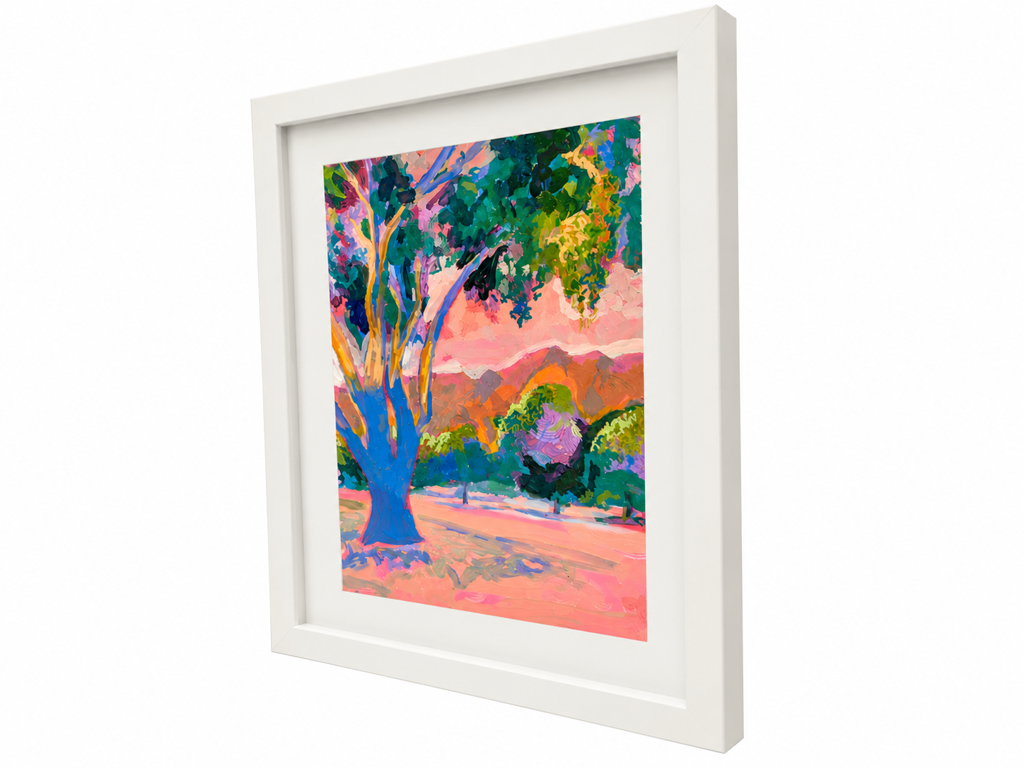 Vibrant Impressionist Tree Landscape Framed Art.png