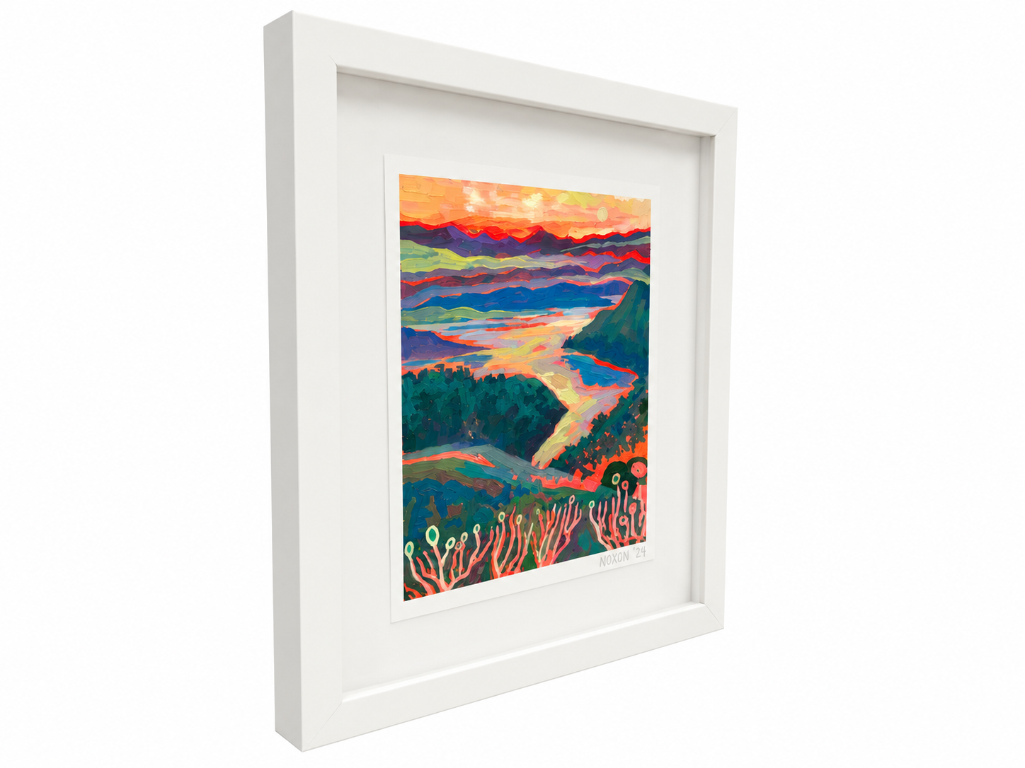 Framed Colorful Coastal Landscape.png