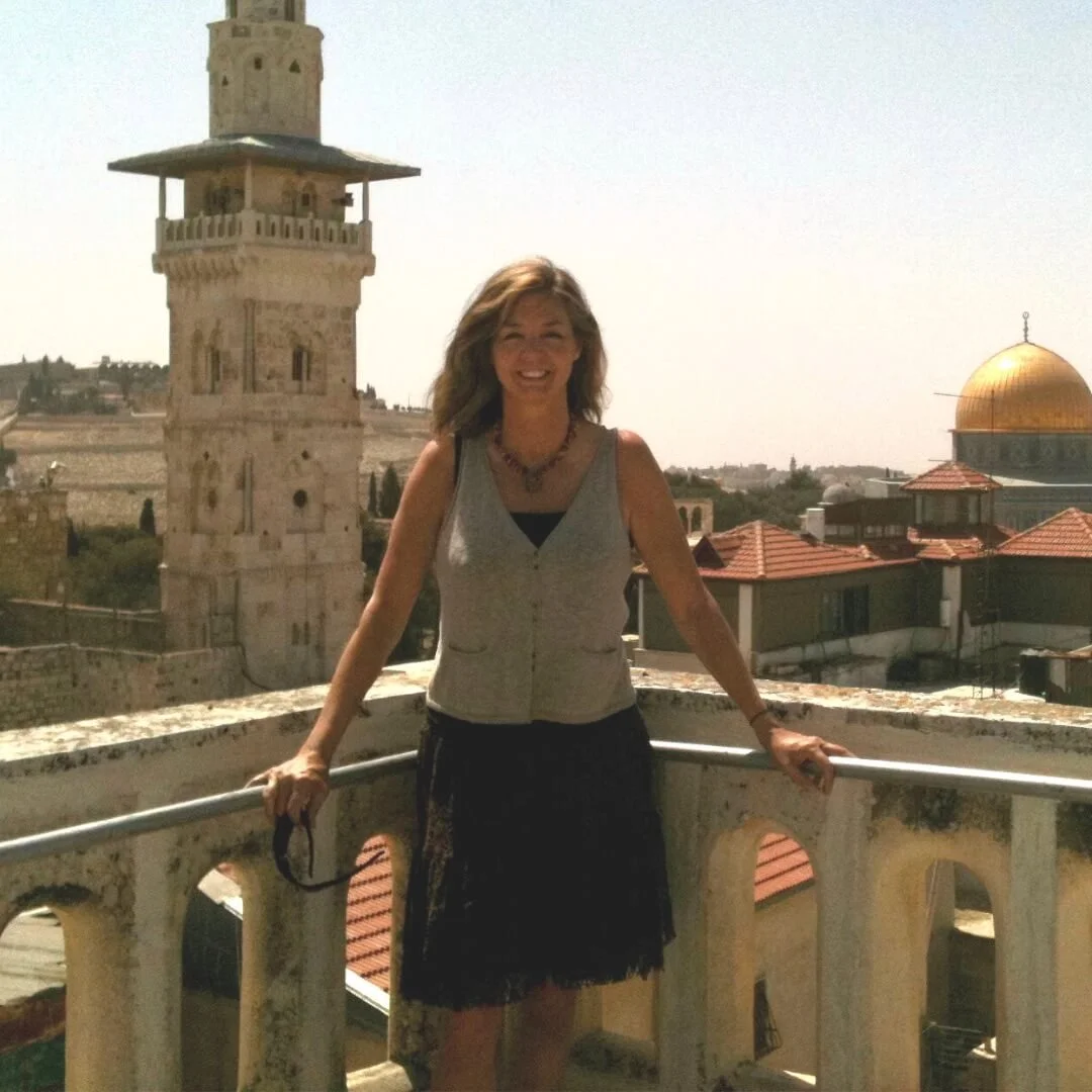 Deborah Rohan standing on rooftop in Jerusalem