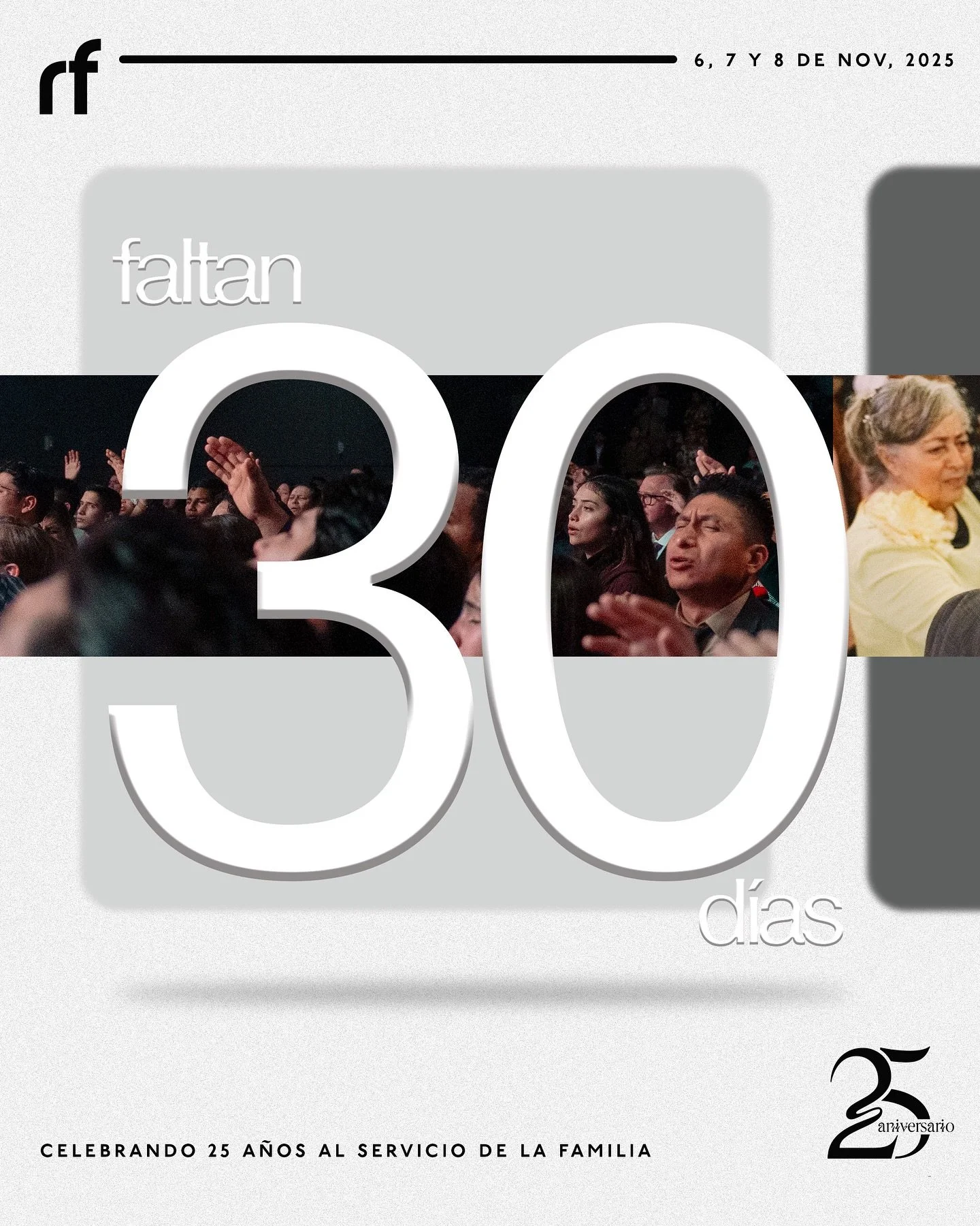 &iexcl;Estamos a solamente 30 d&iacute;as de nuestra conferencia! Comparta esta informaci&oacute;n con la  familia que usted quiere que lo acompa&ntilde;e a Restaurando Familias 6, 7 y 8 de Noviembre. Ser&aacute; un evento inolvidable para su familia
