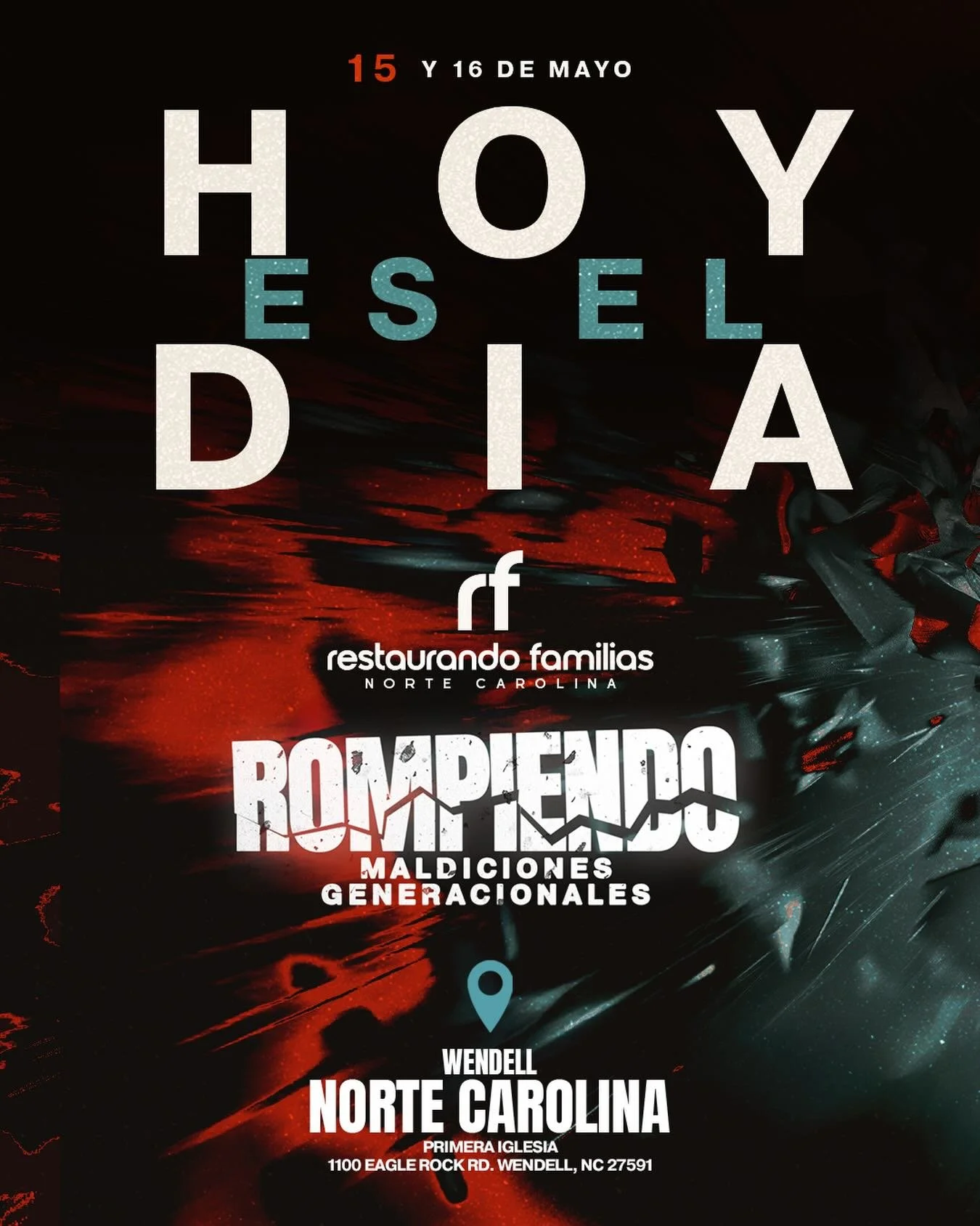 Ha llegado el d&iacute;a de Restaurando Familias en Wendell Carolina del Norte. &iexcl;Nos vemos a las 7:00PM!