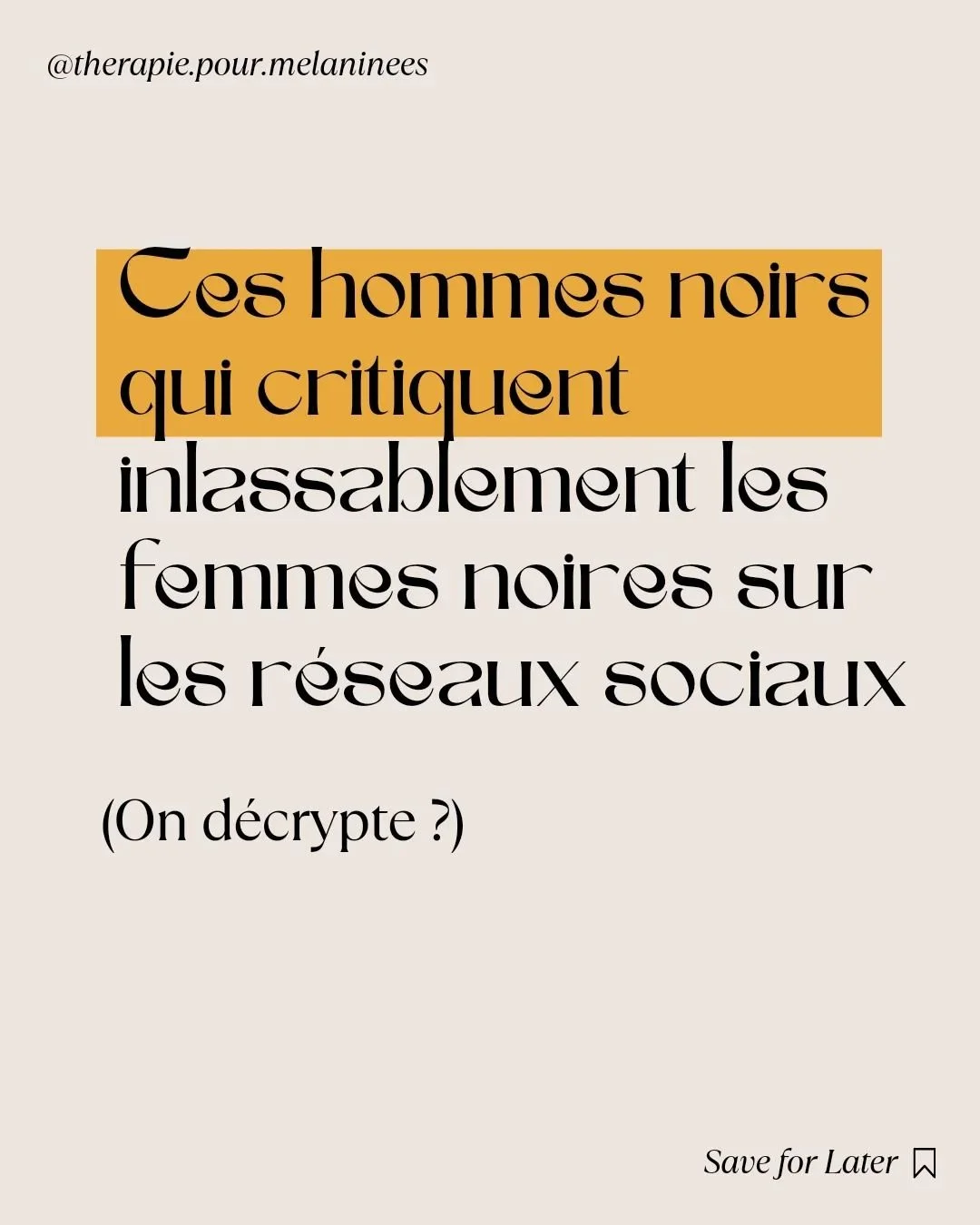 Post spontan&eacute; et non programm&eacute; apr&egrave;s &ecirc;tre tomb&eacute;e sur quelques posts qui m'ont mise plut&ocirc;t hors de moi.

N'h&eacute;sitez pas &agrave; d&eacute;crypter avec moi cette attitude de certains hommes noirs sur les r&