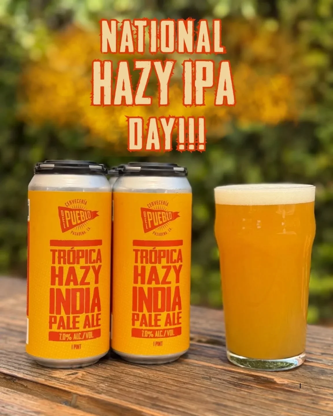 happy national hazy ipa day! 🌫️🍻

 we&rsquo;ve got THREE hazy beers on draft to celebrate:
✨ tr&oacute;pica &ndash; our core hazy and guest favorite, brewed with citra, bru-1 &amp; mosaic hops. juicy, tropical, crushable.
 🍹 cabana &ndash; a tiki-