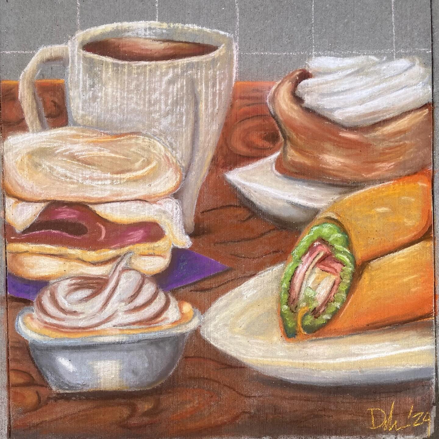 We are off to a good start of a busy summer! Today, at Sweet and Savory, I illustrated a handful of the shop&rsquo;s goods as a 6x6ft chalk piece. It was the perfect day, and Sweet and Savory was a blast to work with!

Come check it out, fully unveil