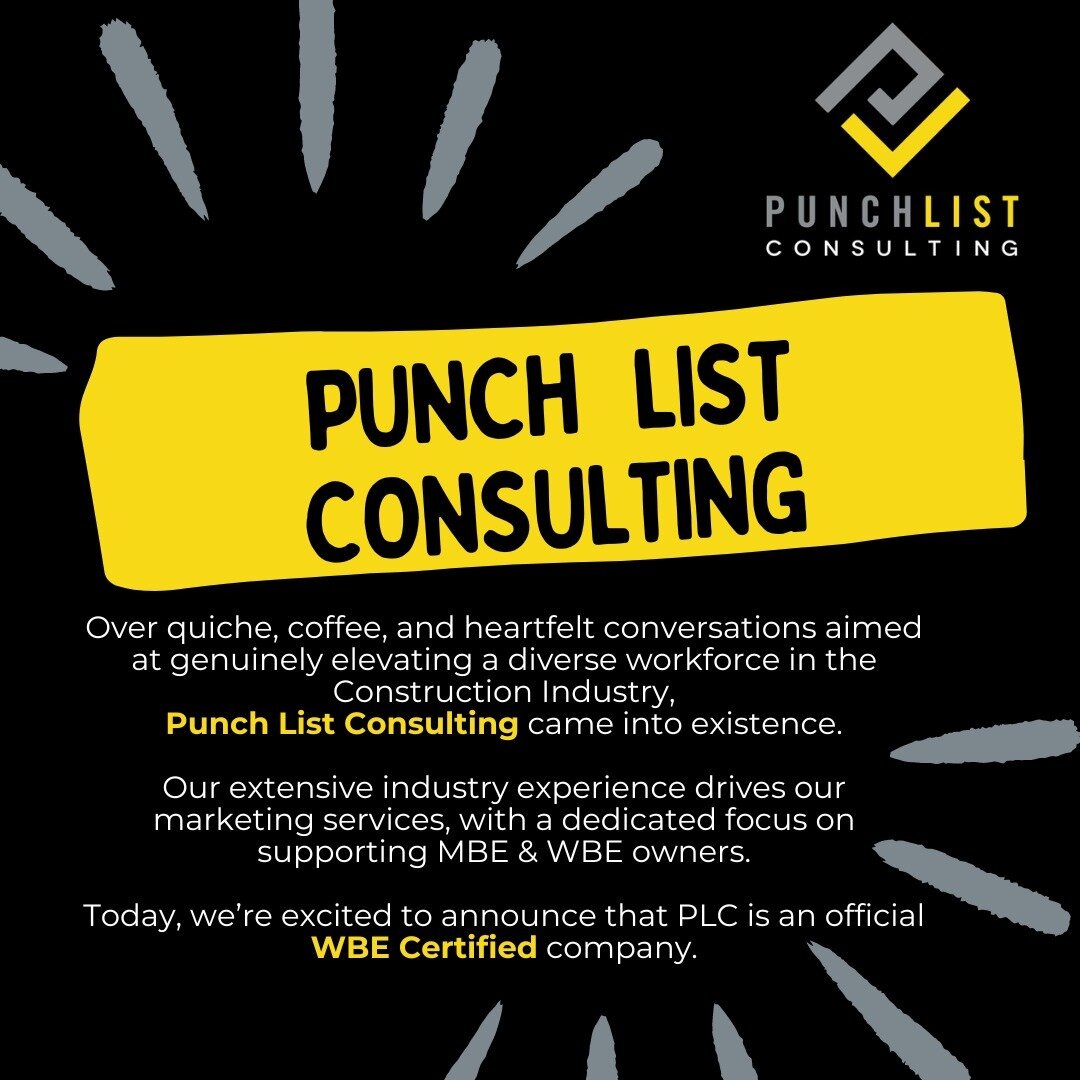 We are proud to announce during Women in Construction Week that Punch List Consulting is now an officially WBE-Certified business! #Chicago #construction #diversifyyourworkforce