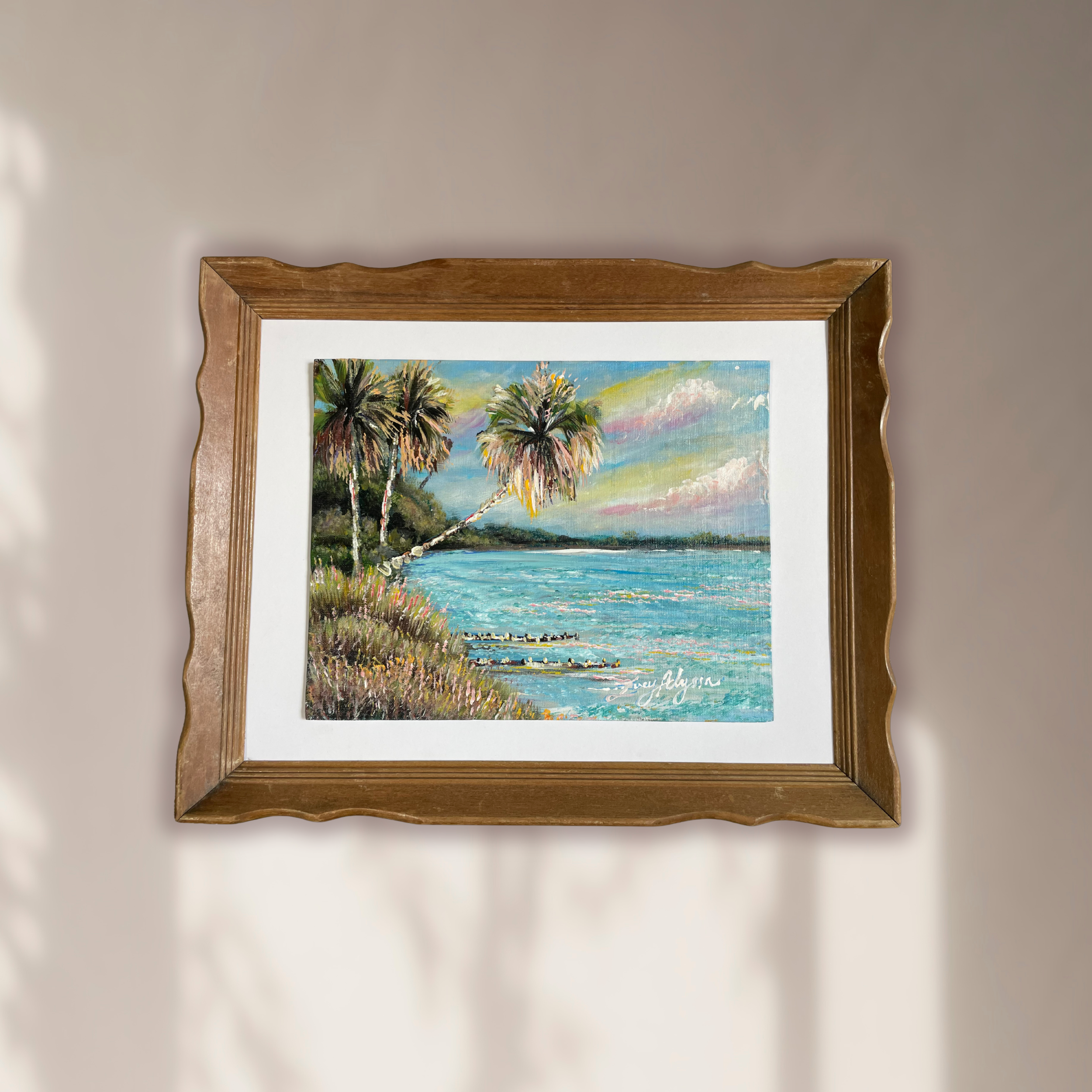 Indian River Scene Unframed Original Acrylic Painting