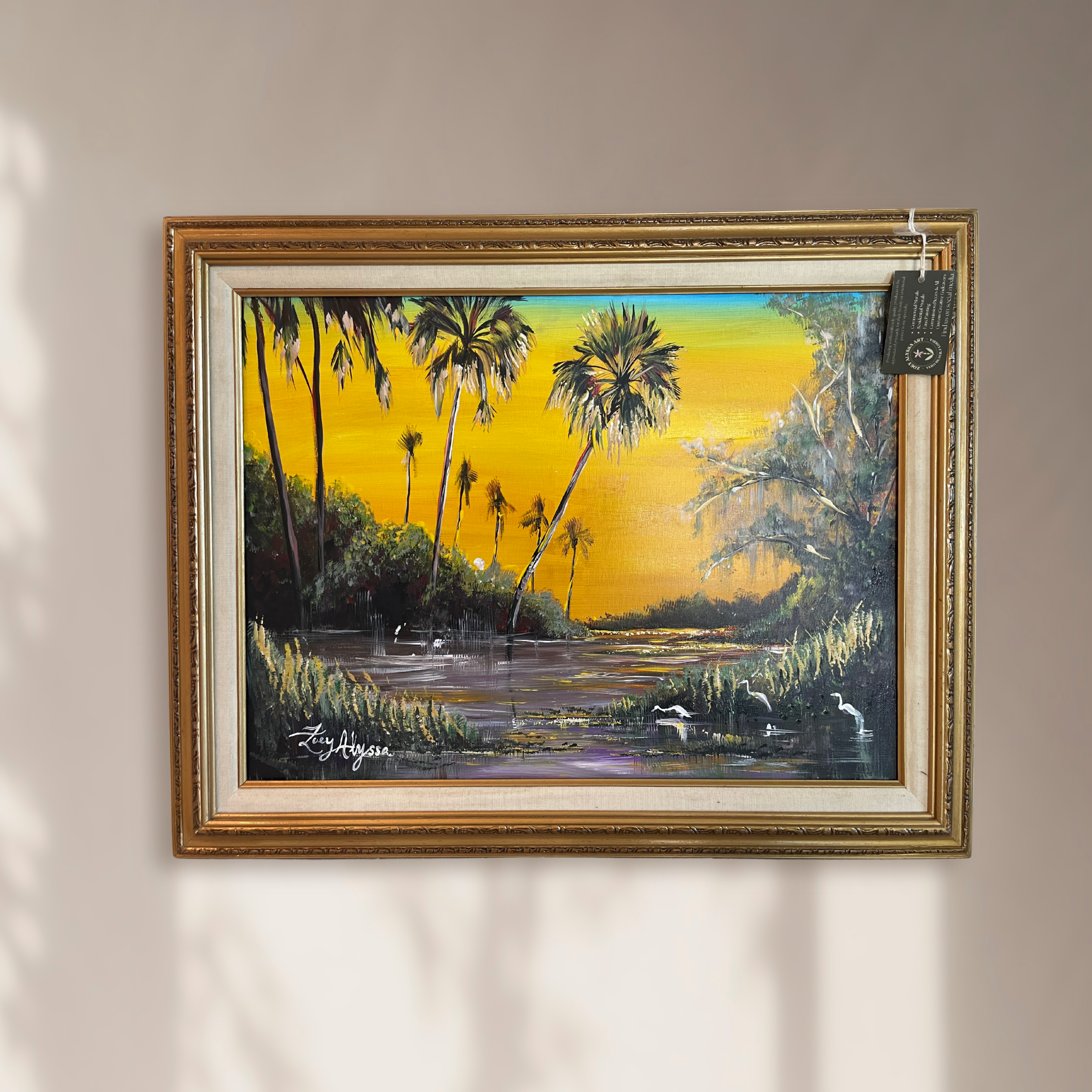 Golden Hour Old Florida Framed Original Painting