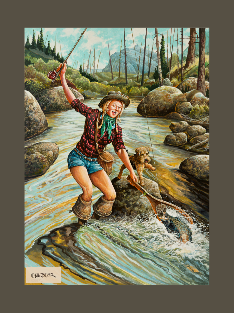 Flyfishing In The Bighorns Original Oil Painting Lindauer Fine Art —  Lindauer Fine Art