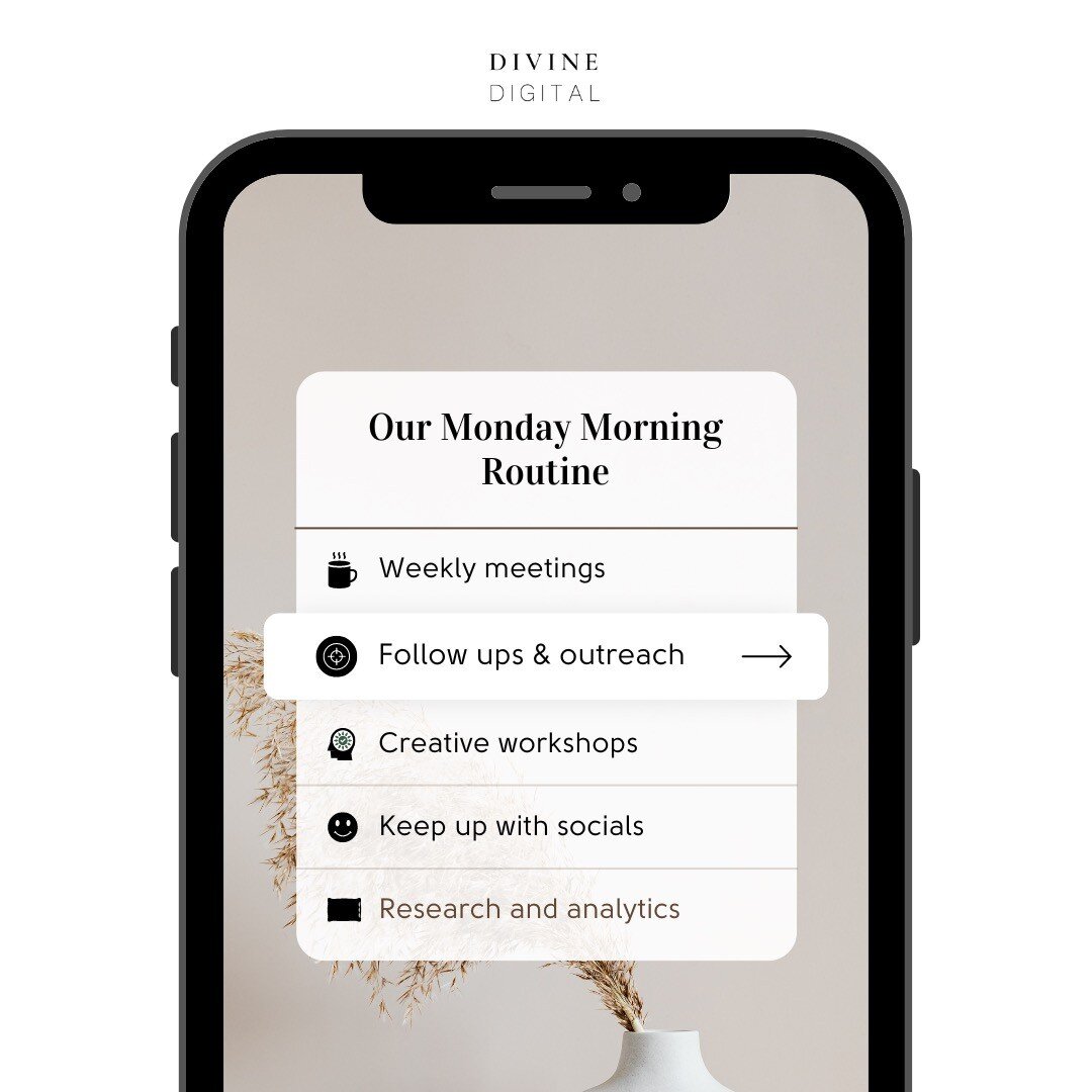 Mondays can be a drag. Having a well-planned routine may help productivity and keep you on top of your daily tasks to simplify your day.
This is where we come in- Divine Digital helps small business owners and start-ups by taking care of various digi